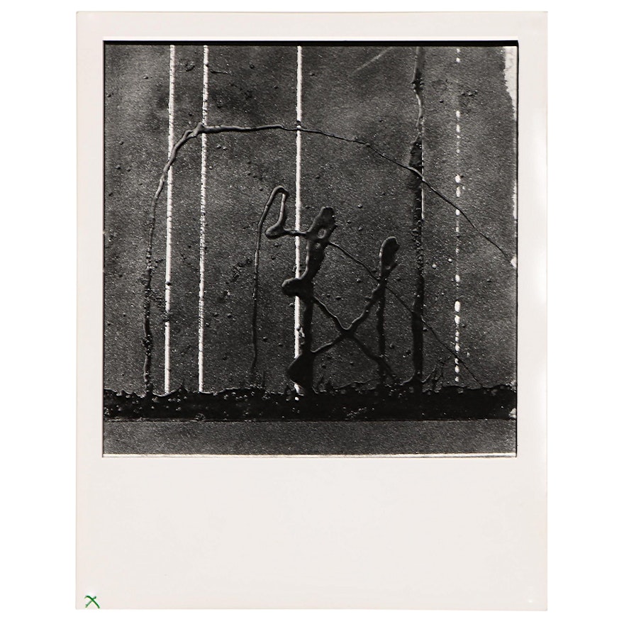 Don Jim Silver Gelatin Print from Serires "Warriors (Abstract Tar Drippings)"