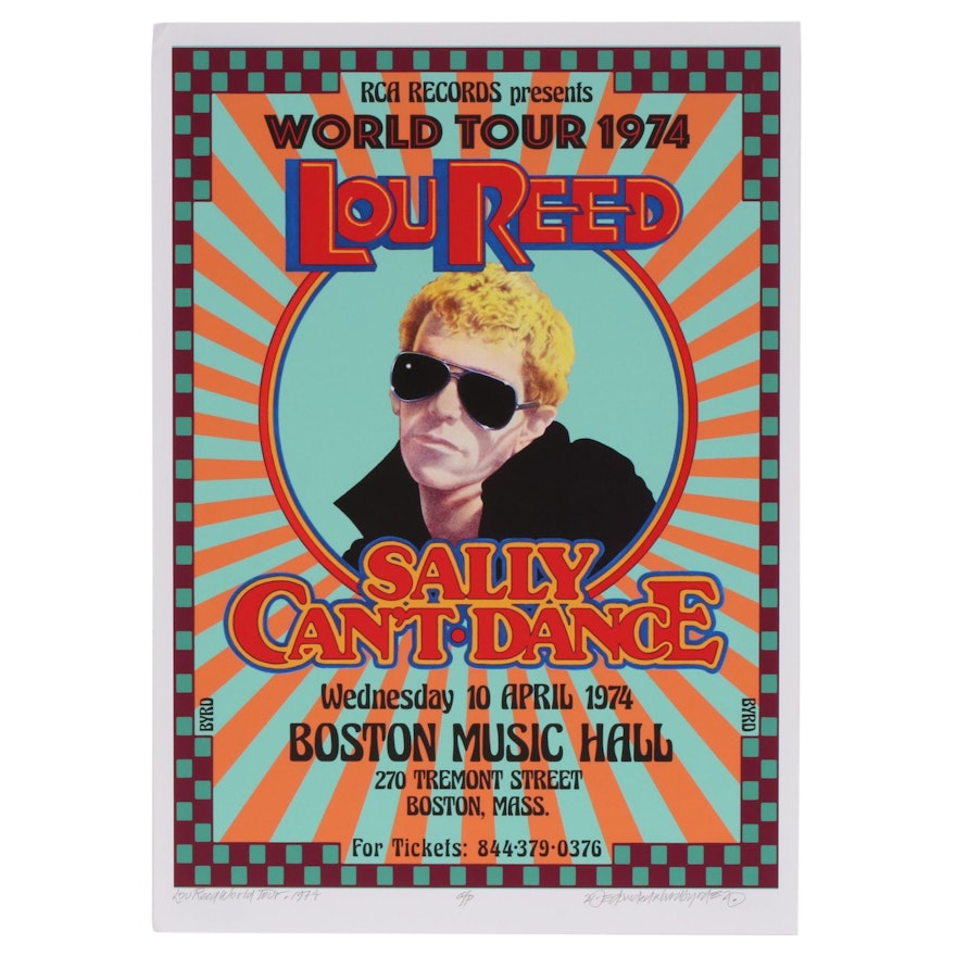 David Edward Byrd Giclée "Lou Reed World Tour 1974", 2020