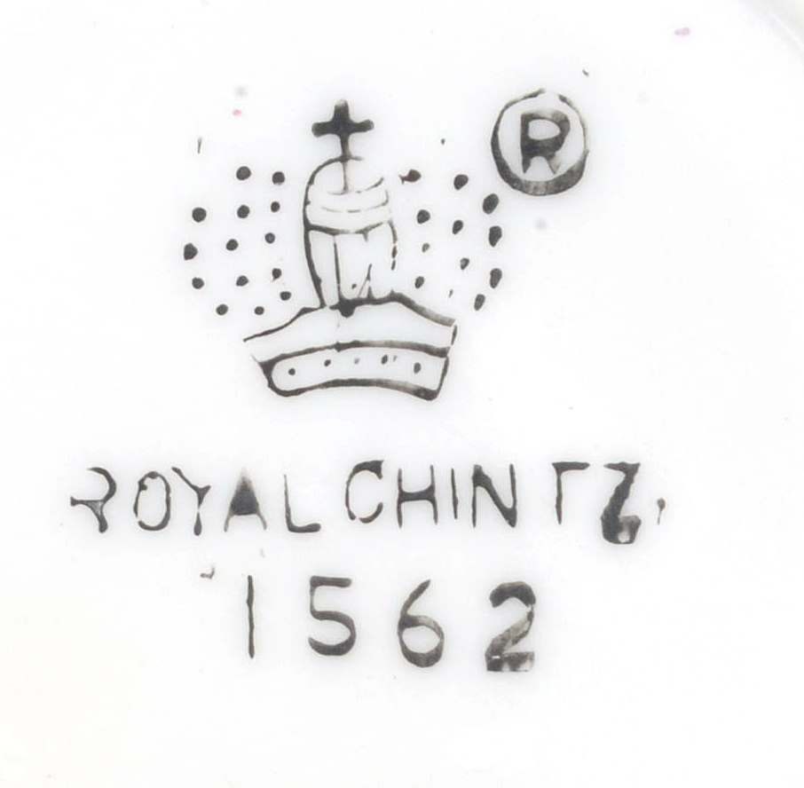 Arnart Creations "Royal Chintz" Porcelain Demitasse Cups and Saucers