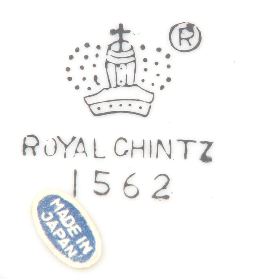 Arnart Creations "Royal Chintz" Porcelain Demitasse Cups and Saucers