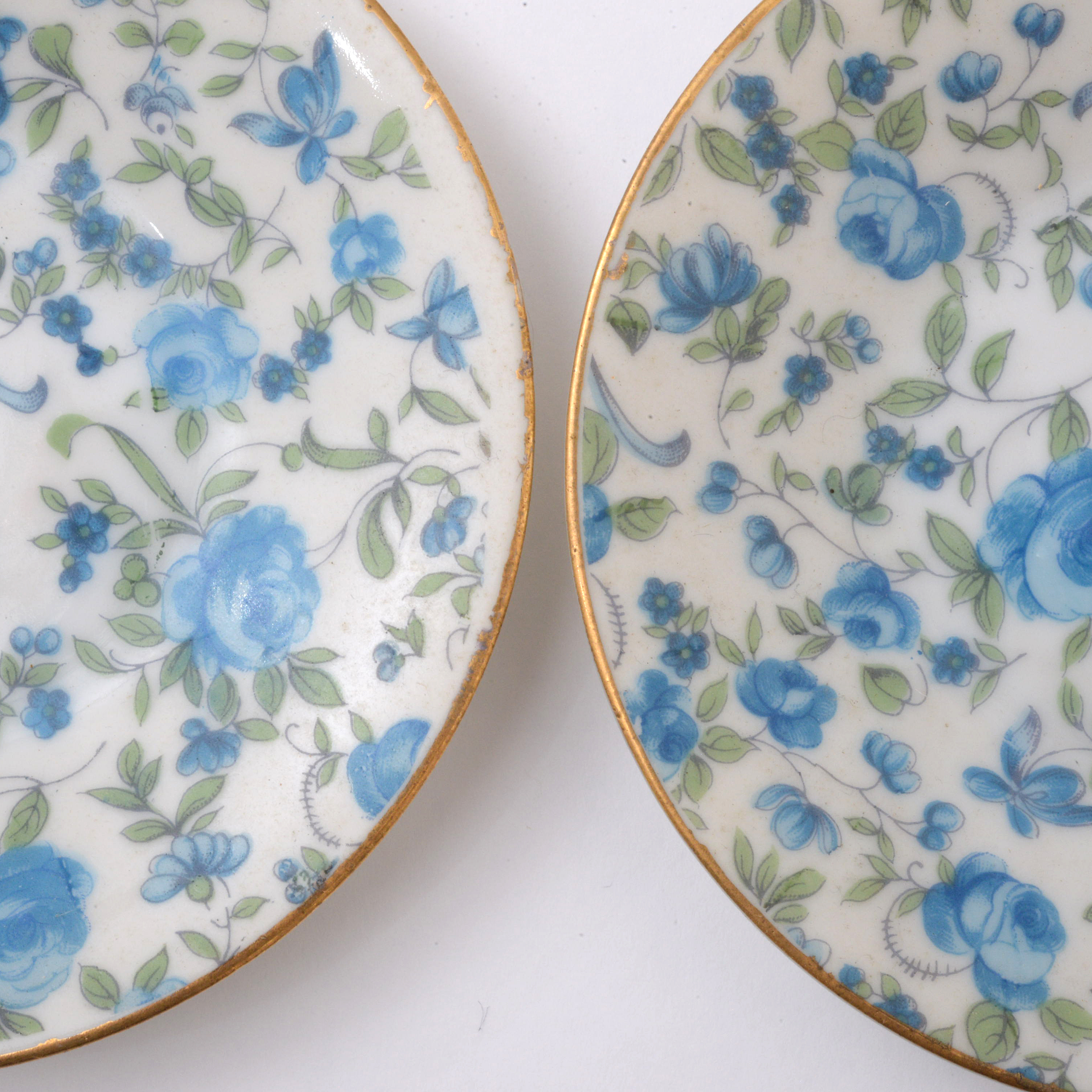Arnart Creations "Royal Chintz" Porcelain Demitasse Cups and Saucers