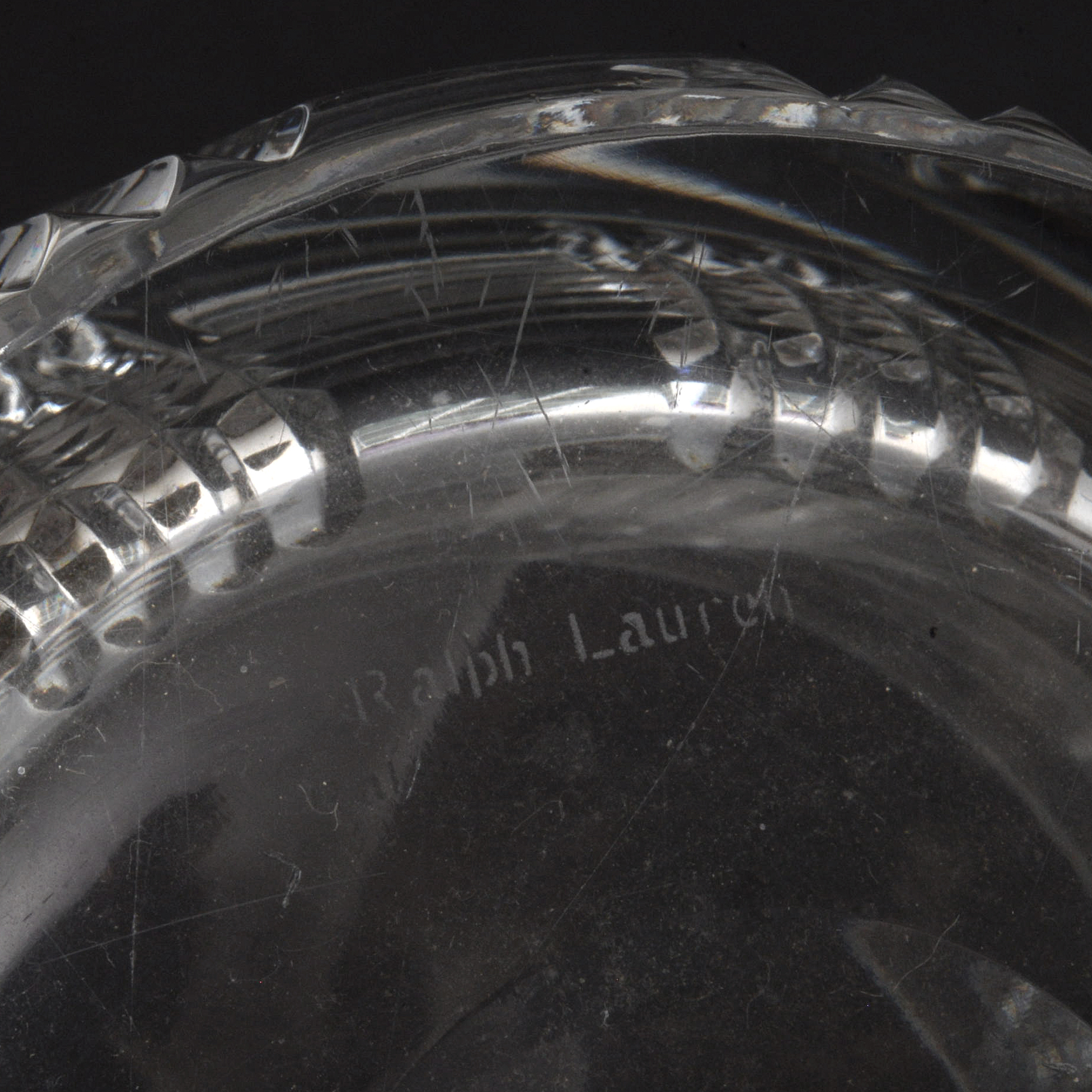 Ralph Lauren "Glen Plaid" Crystal Vase and Other Vase