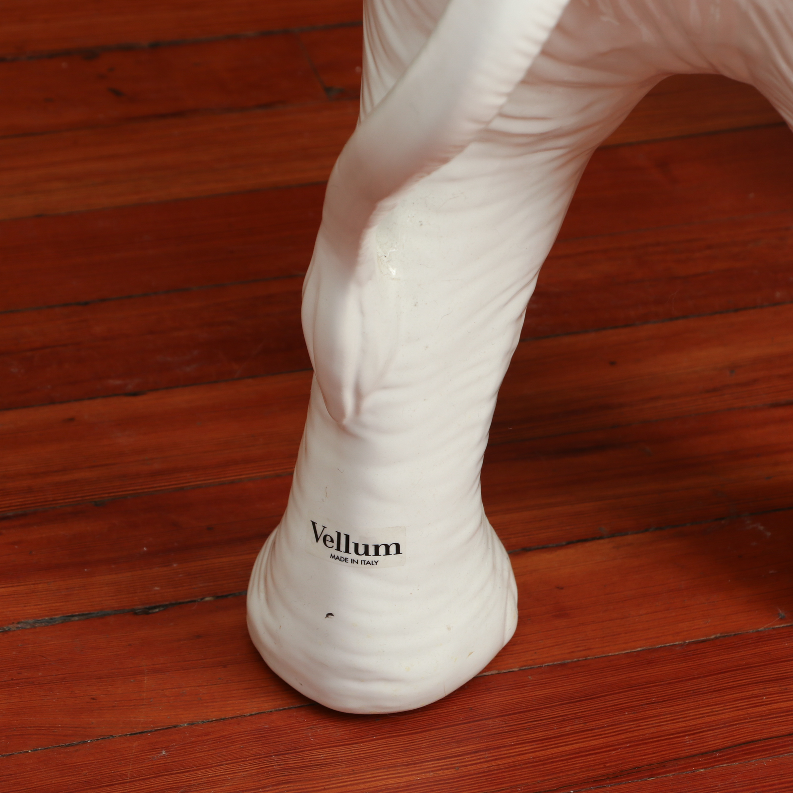 Vellum Italian Ceramic Elephant Side Tables
