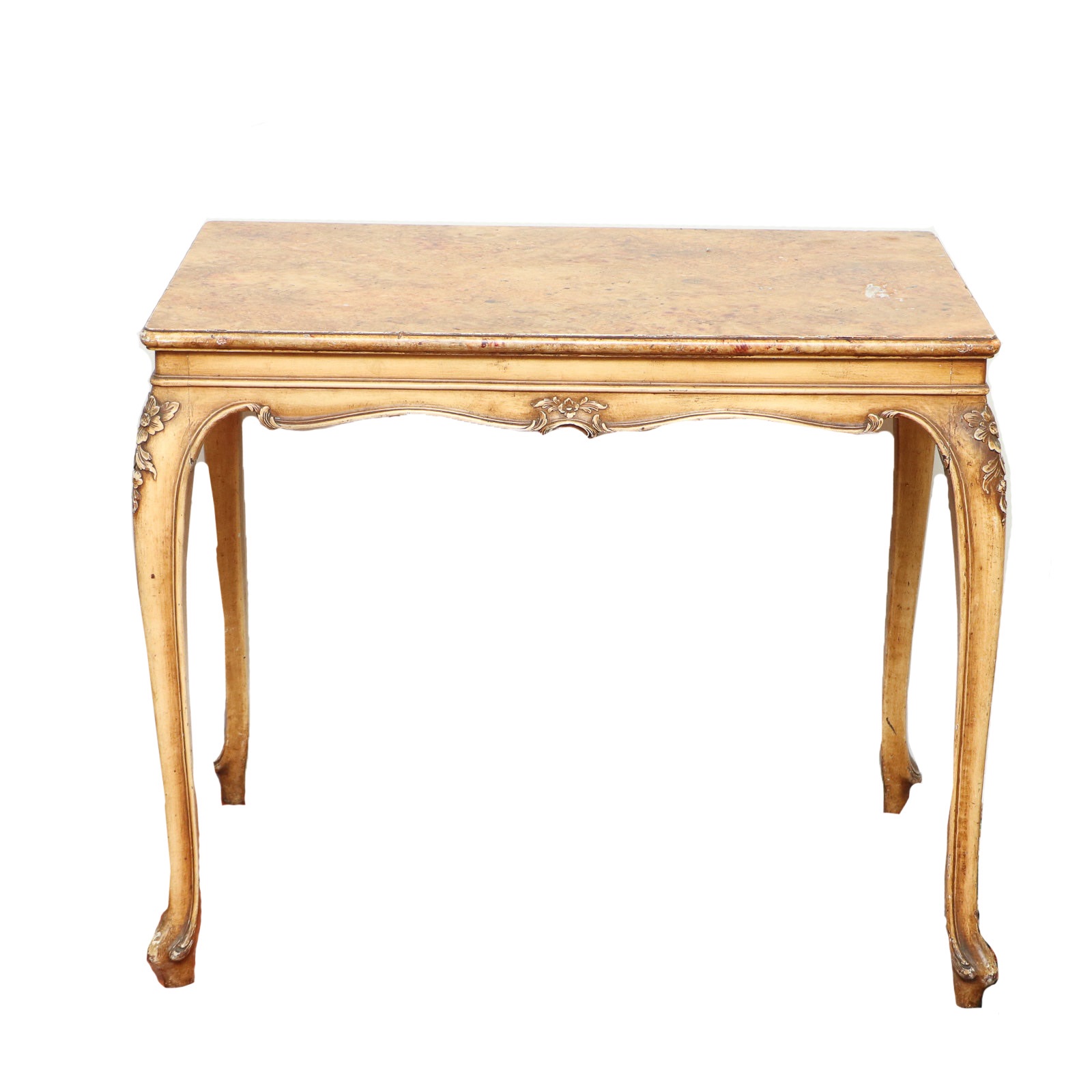 French Provincial Style Faux Marble Top Table