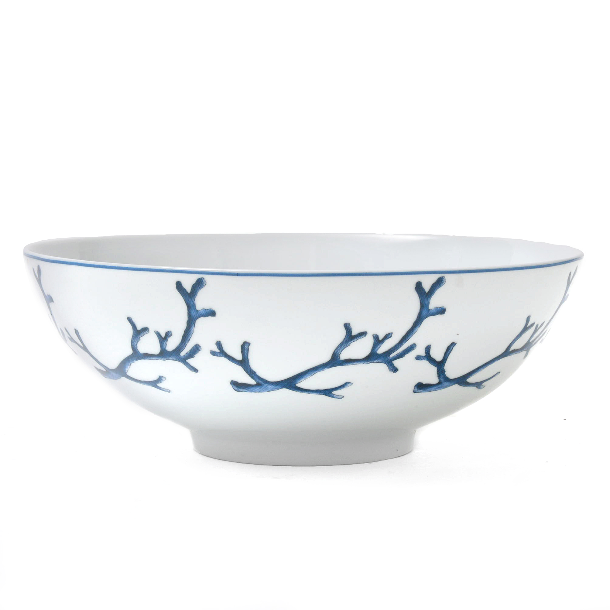 Z Gallerie "Blue Coral" Porcelain Serving Bowls and Porcelain Spoons
