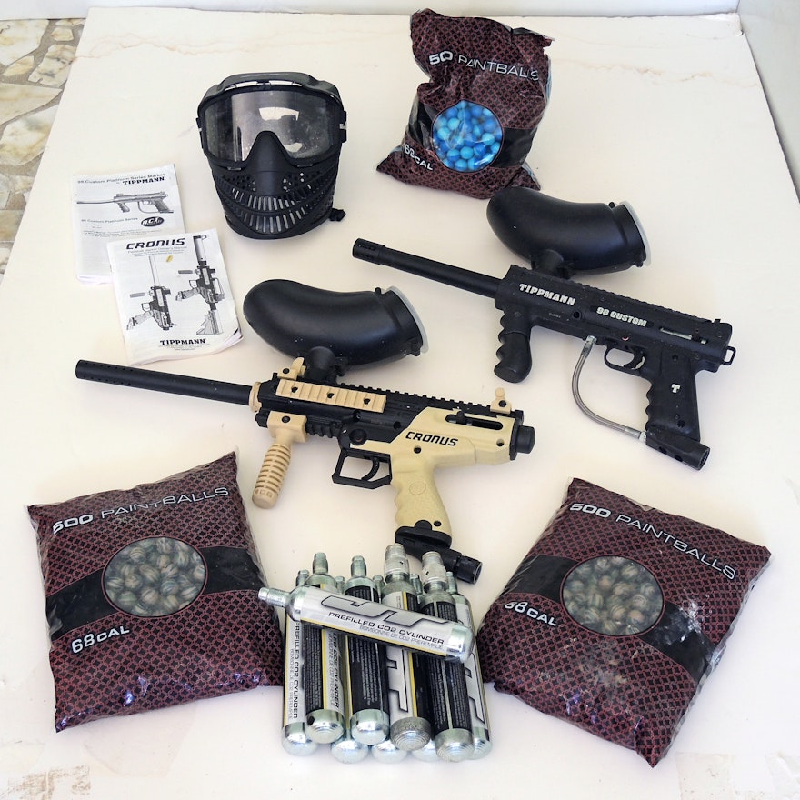Cronus Paintball Gun, Tippman Paintball Gun, and Accessories