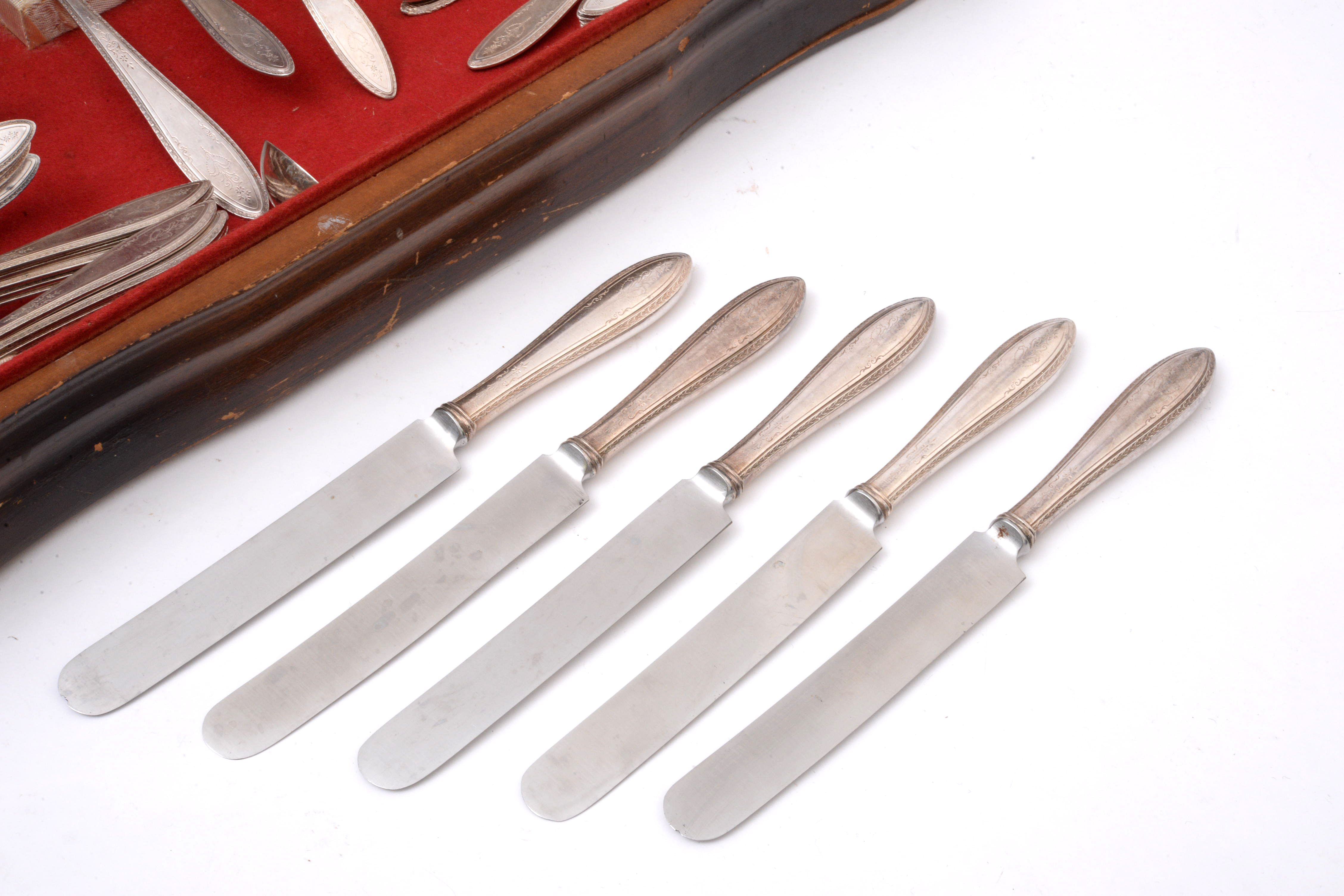 1847 Rogers Bros. "Argosy" Silver Plate Flatware and Wooden Chest, 1920s