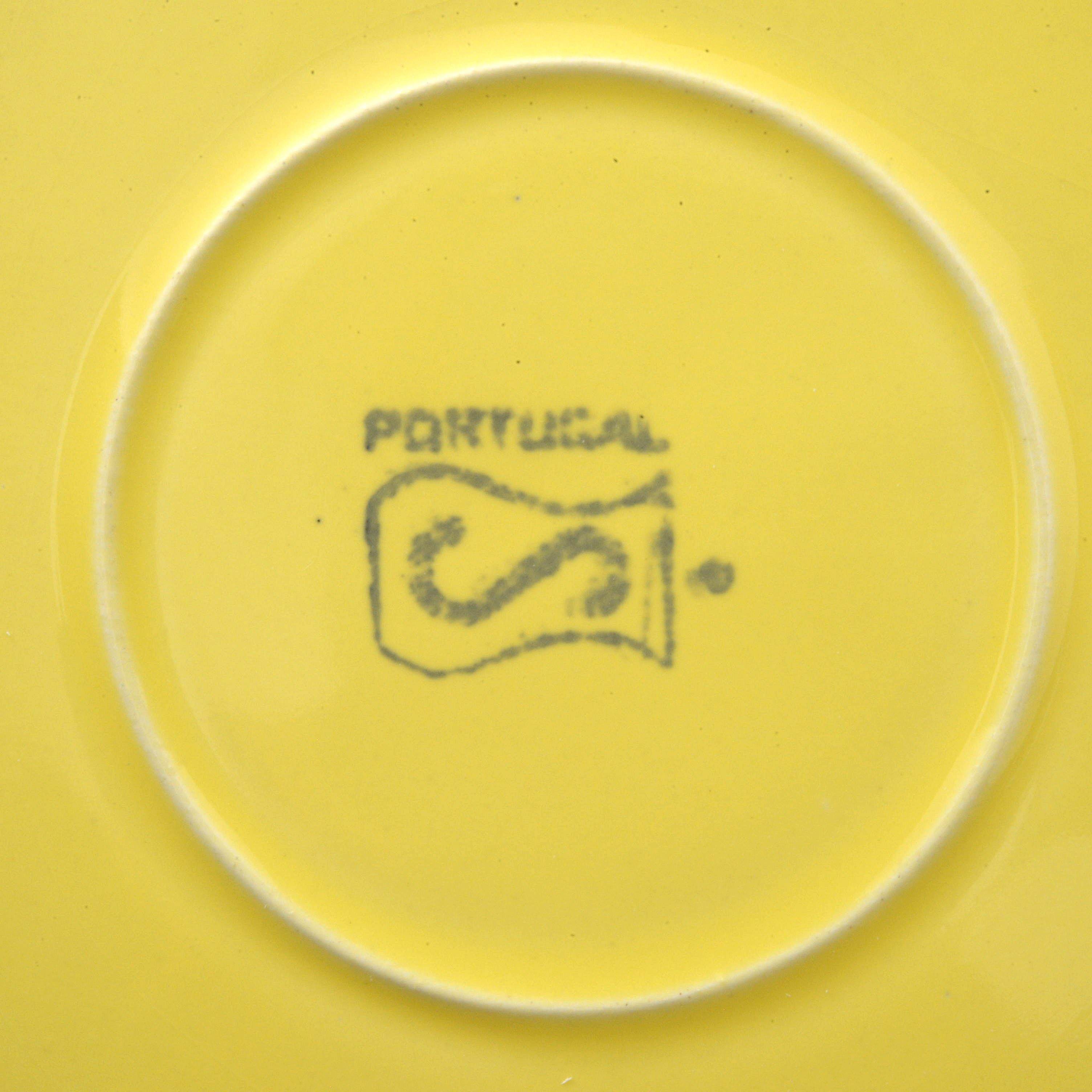 Secla Pottery "Yellow Cabbage" Majolica Dinner and Salad Plates