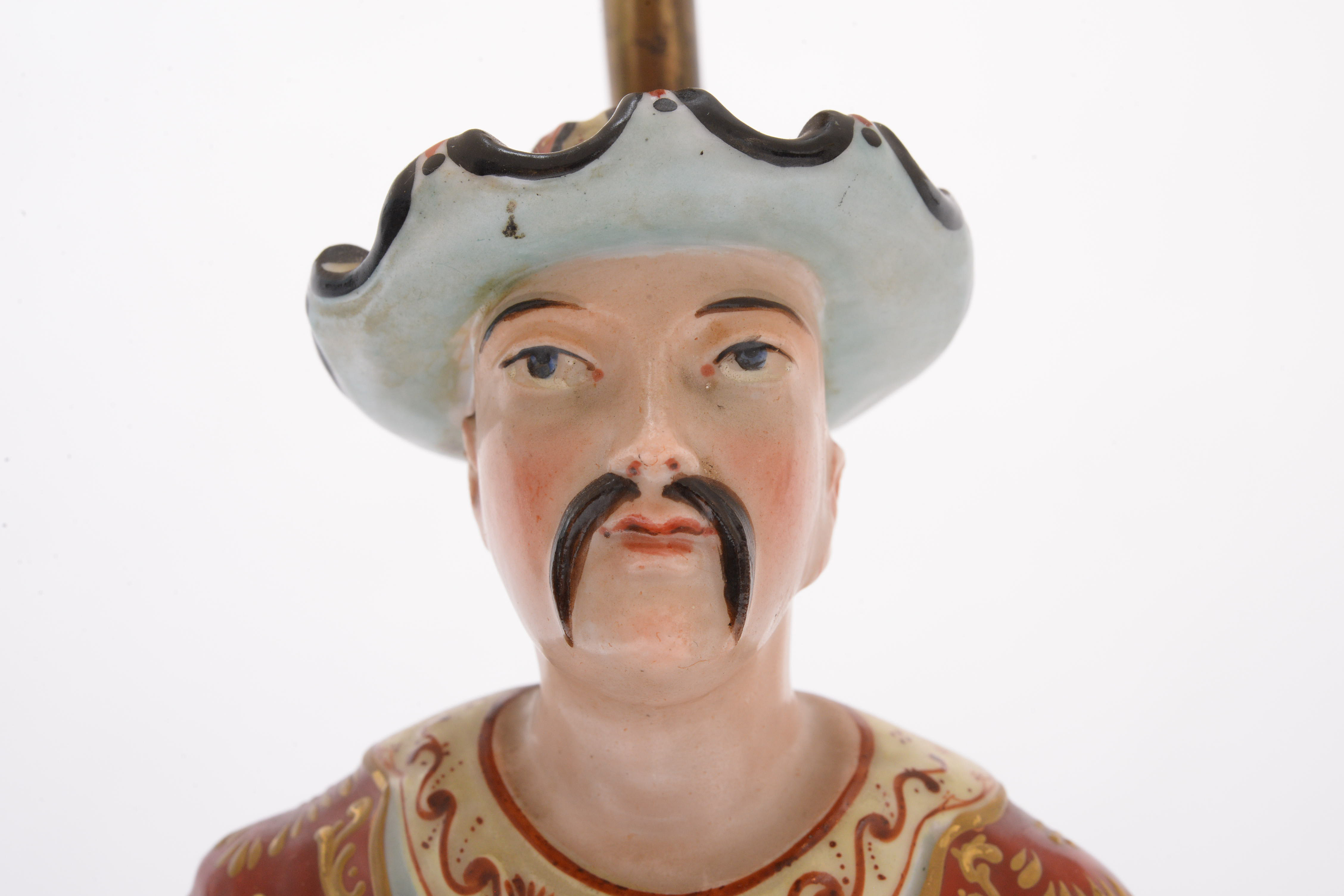 Persian Scheherazade's Arabian Nights Theme Porcelain Figural Lamps