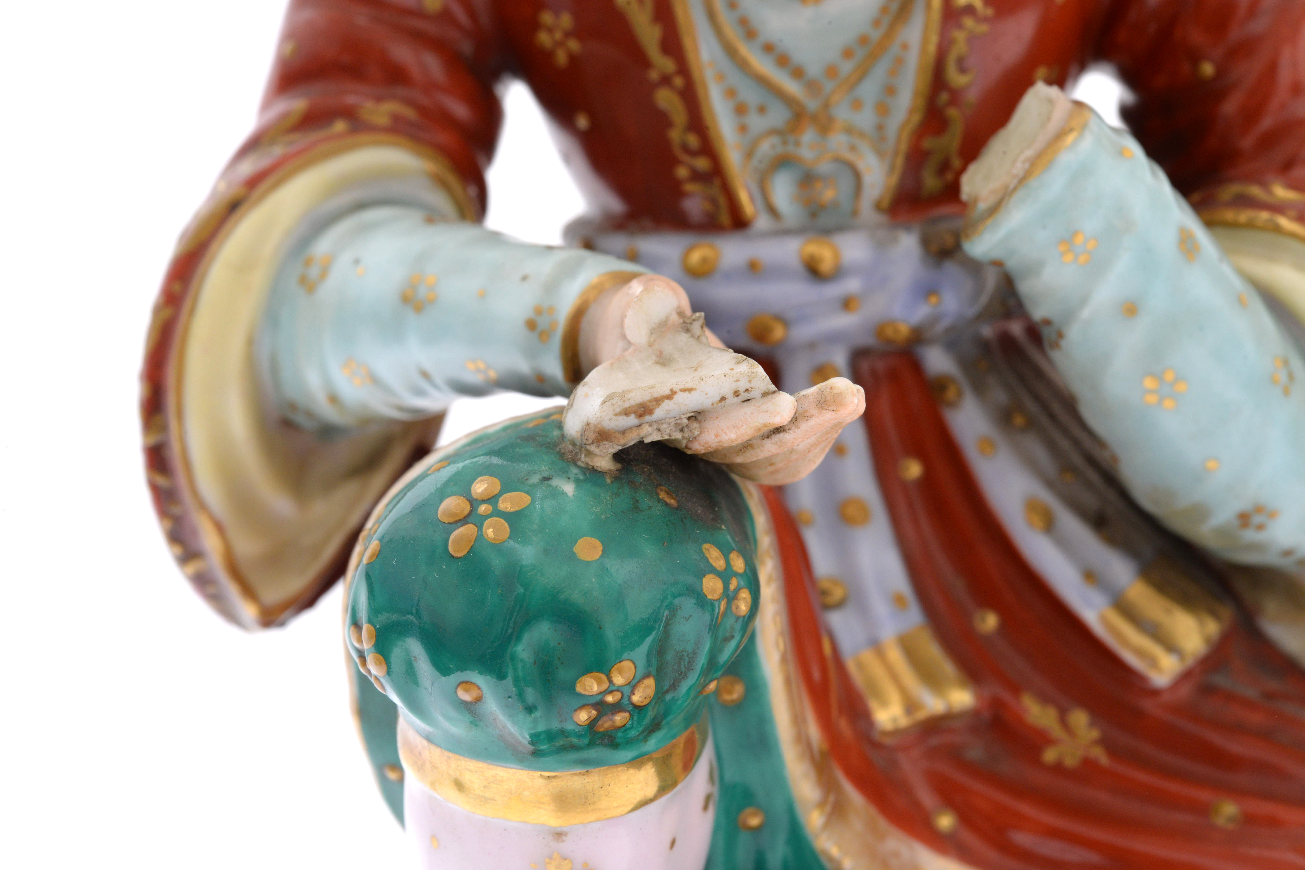 Persian Scheherazade's Arabian Nights Theme Porcelain Figural Lamps