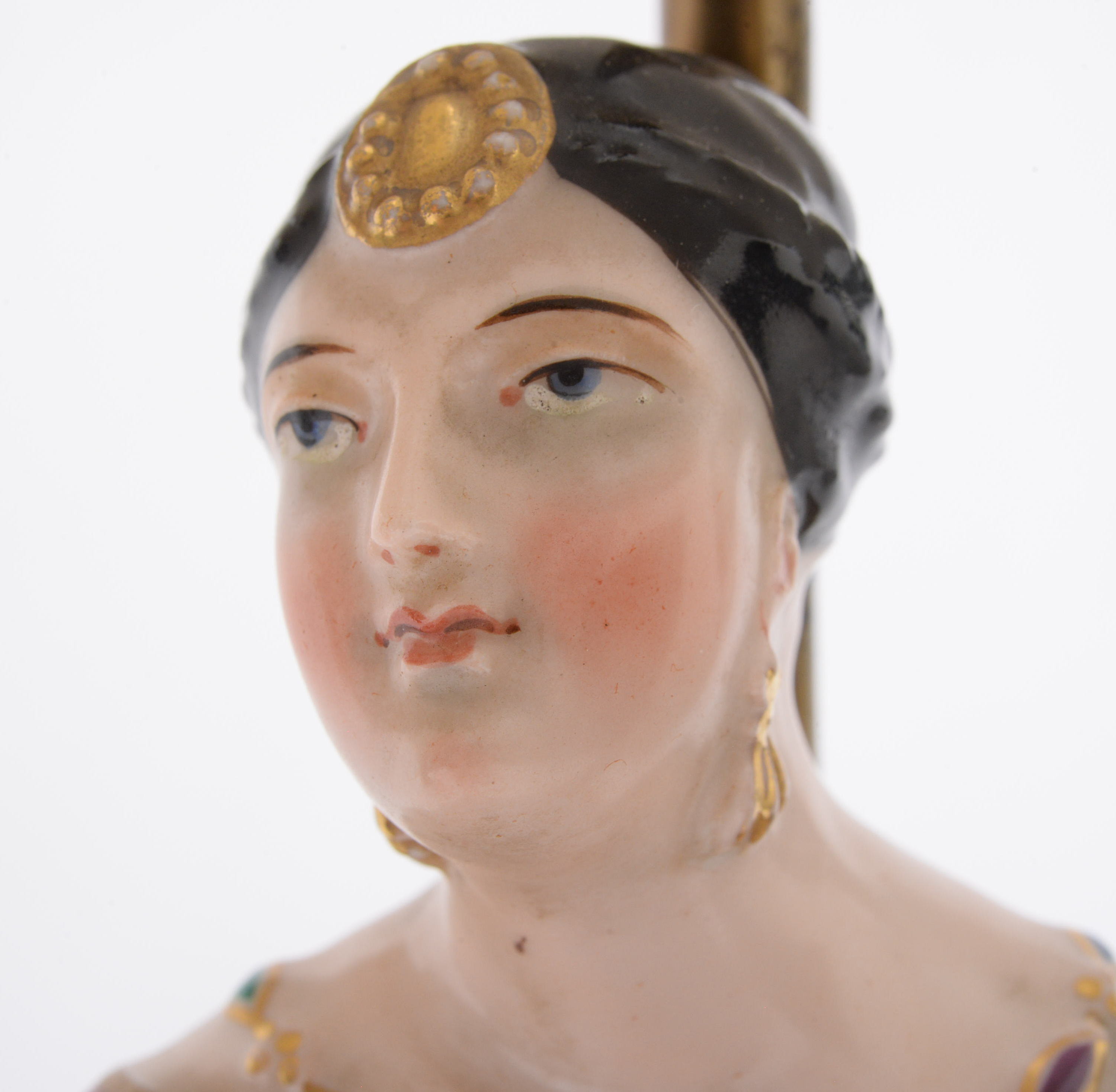 Persian Scheherazade's Arabian Nights Theme Porcelain Figural Lamps