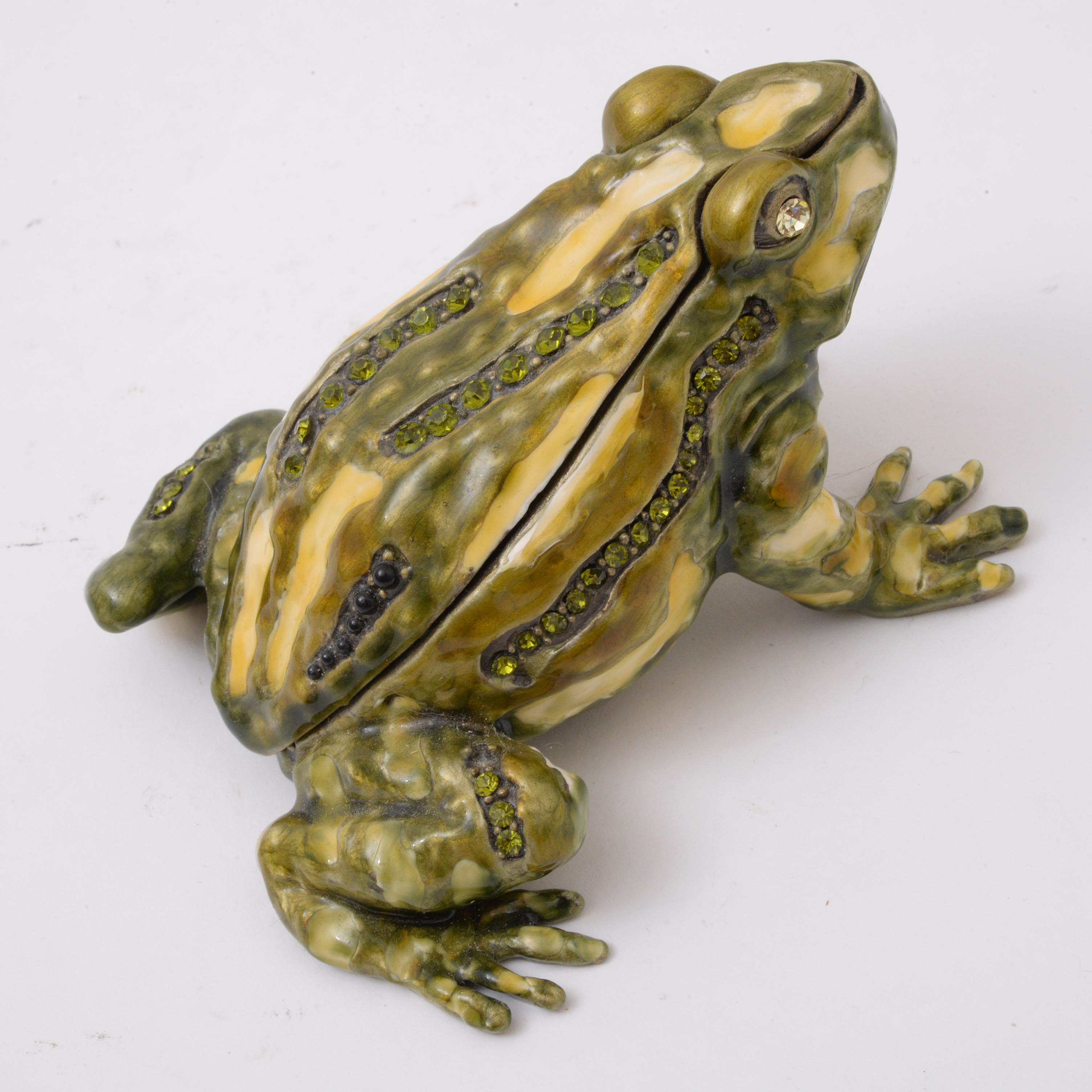 Olivia Riegel Enamel and Swarovski Crystal Frog Form Box