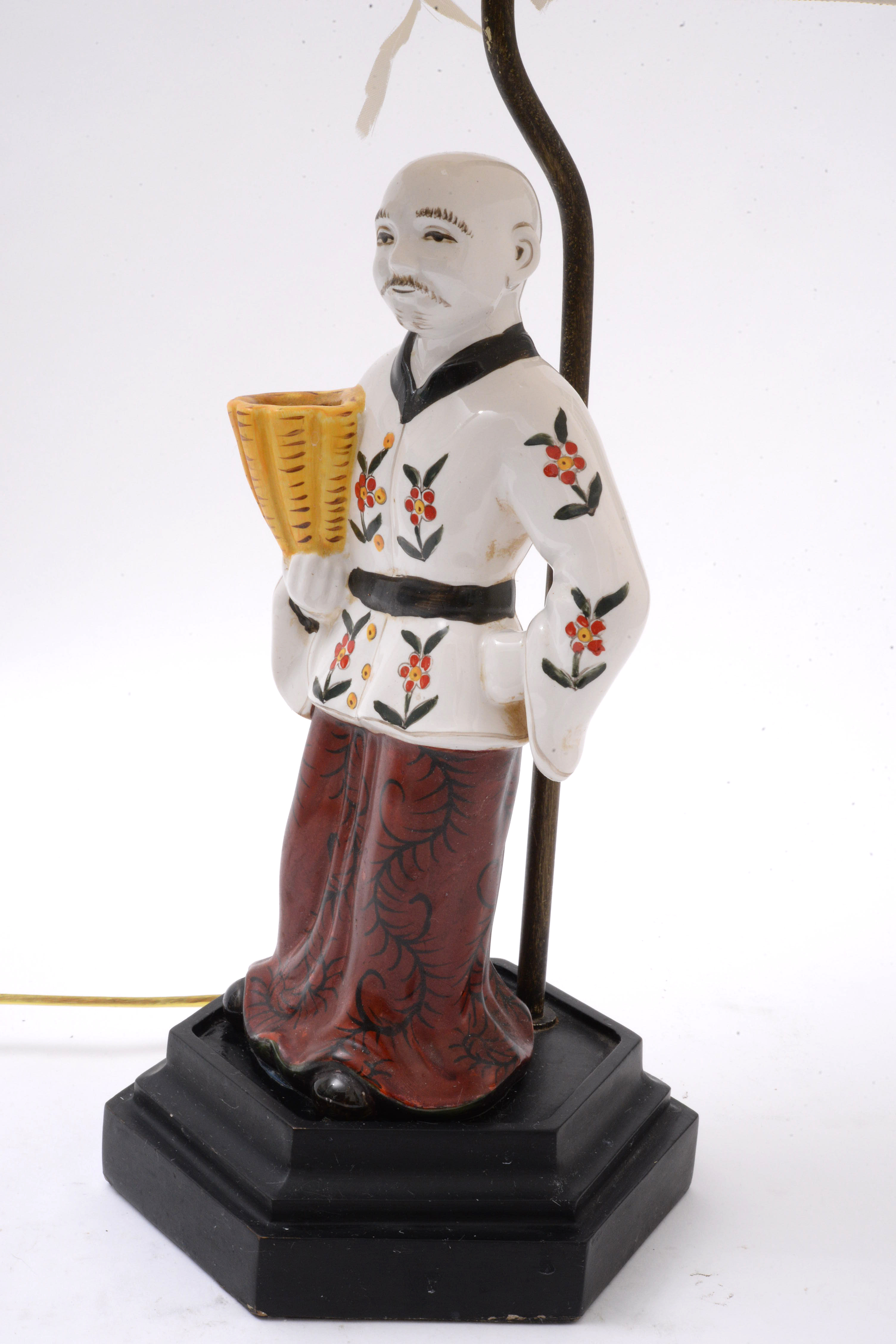 Chinoiserie Figural Porcelain Table Lamp