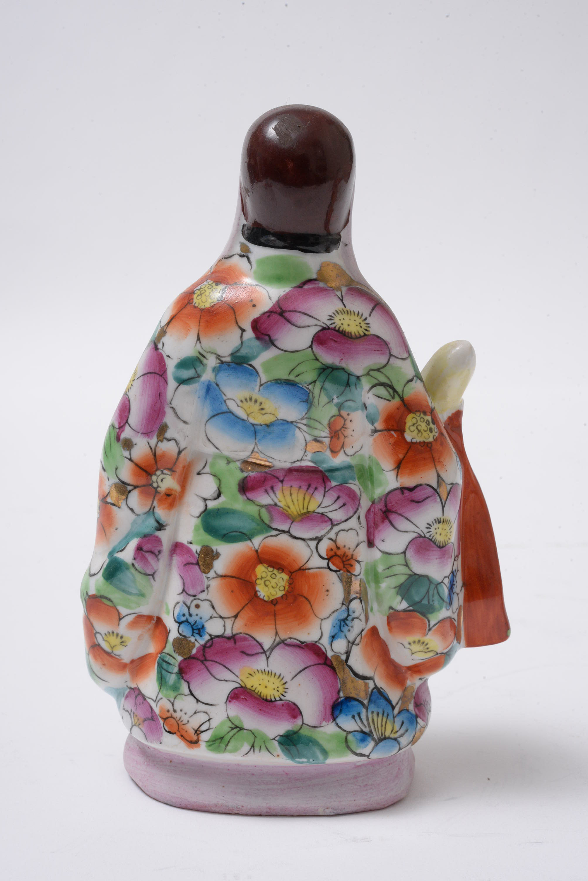 Chinese Painted Porcelain Sanxing Figurines, Late 20th Century