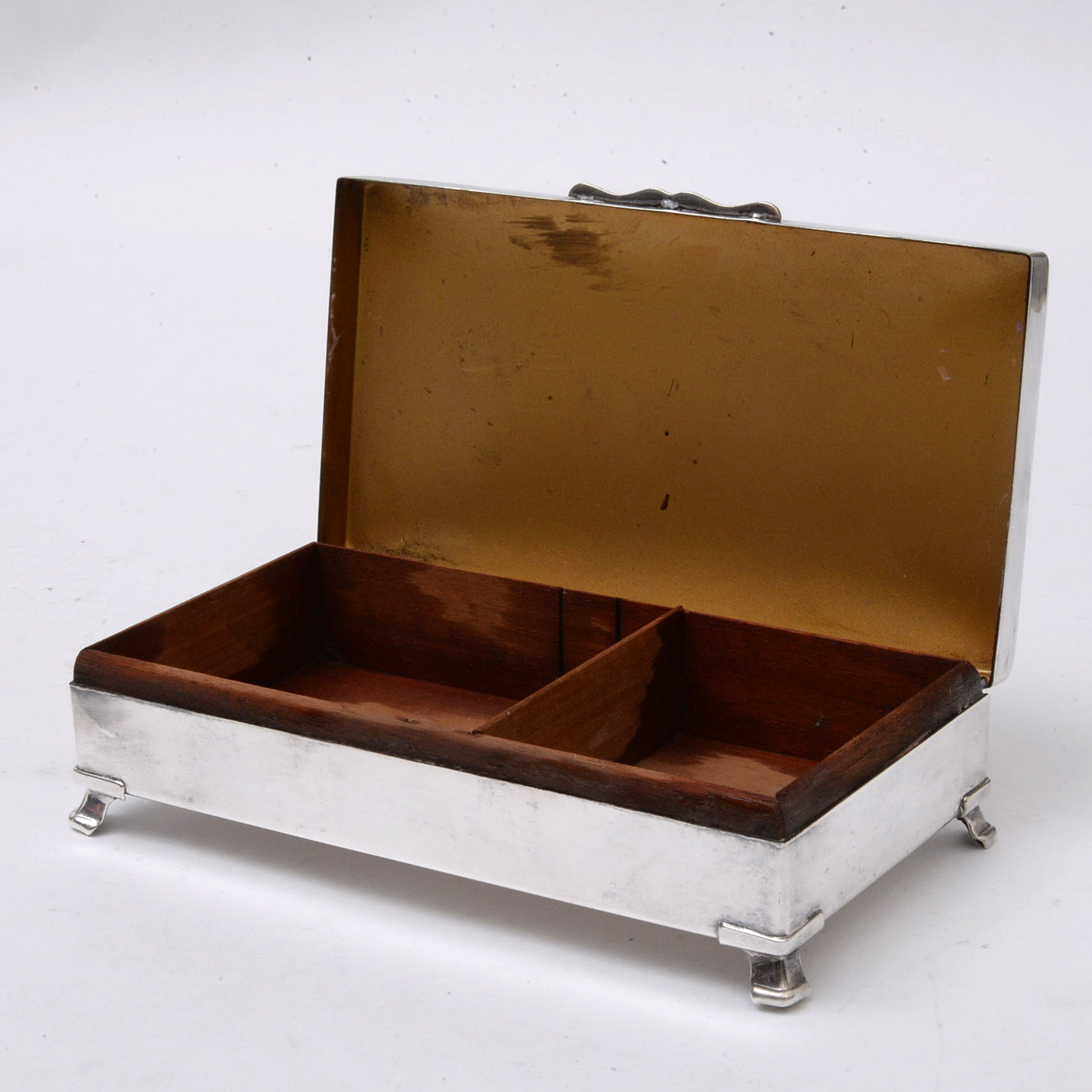 Harman Brothers "Aristocrat" Silver Plate Cigarette Box, Early/Mid 20th Century