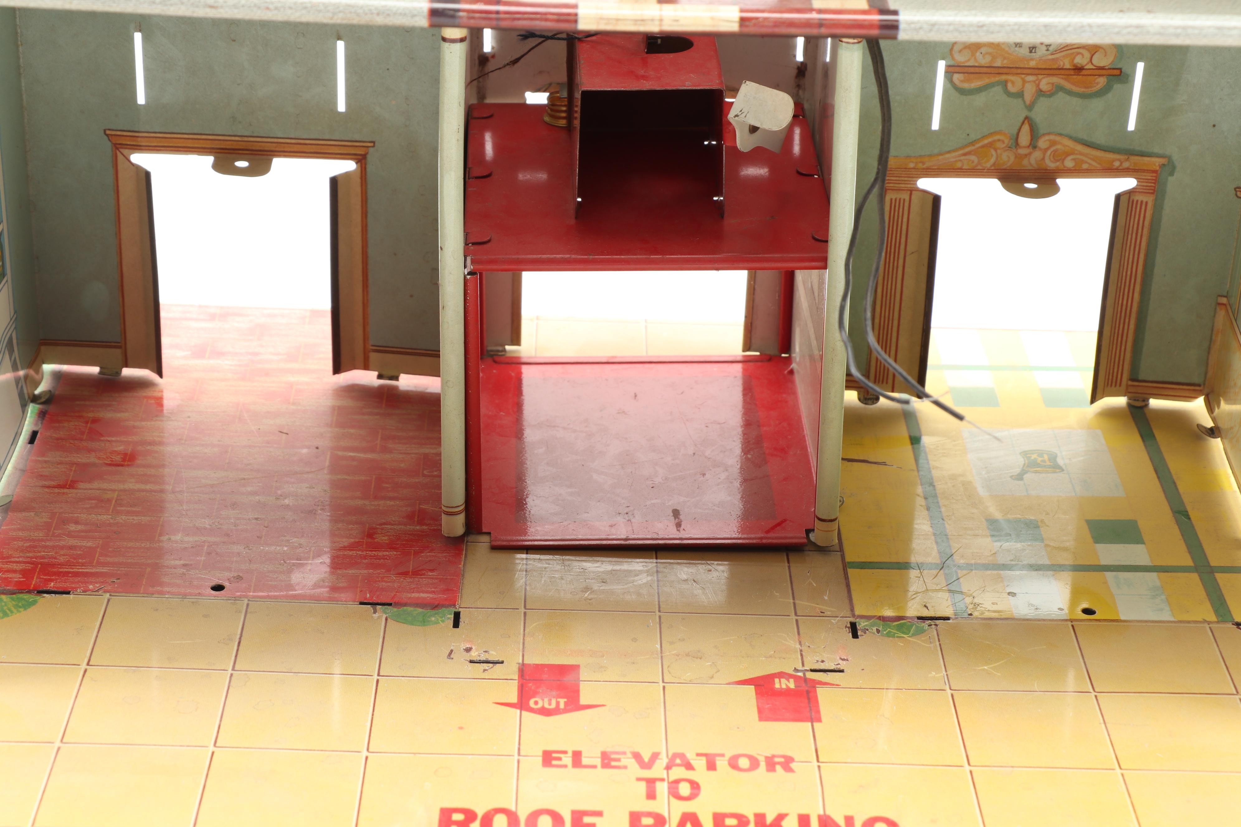 Marx Toys "The Skyscraper" Tin Lithograph Building, 1950s