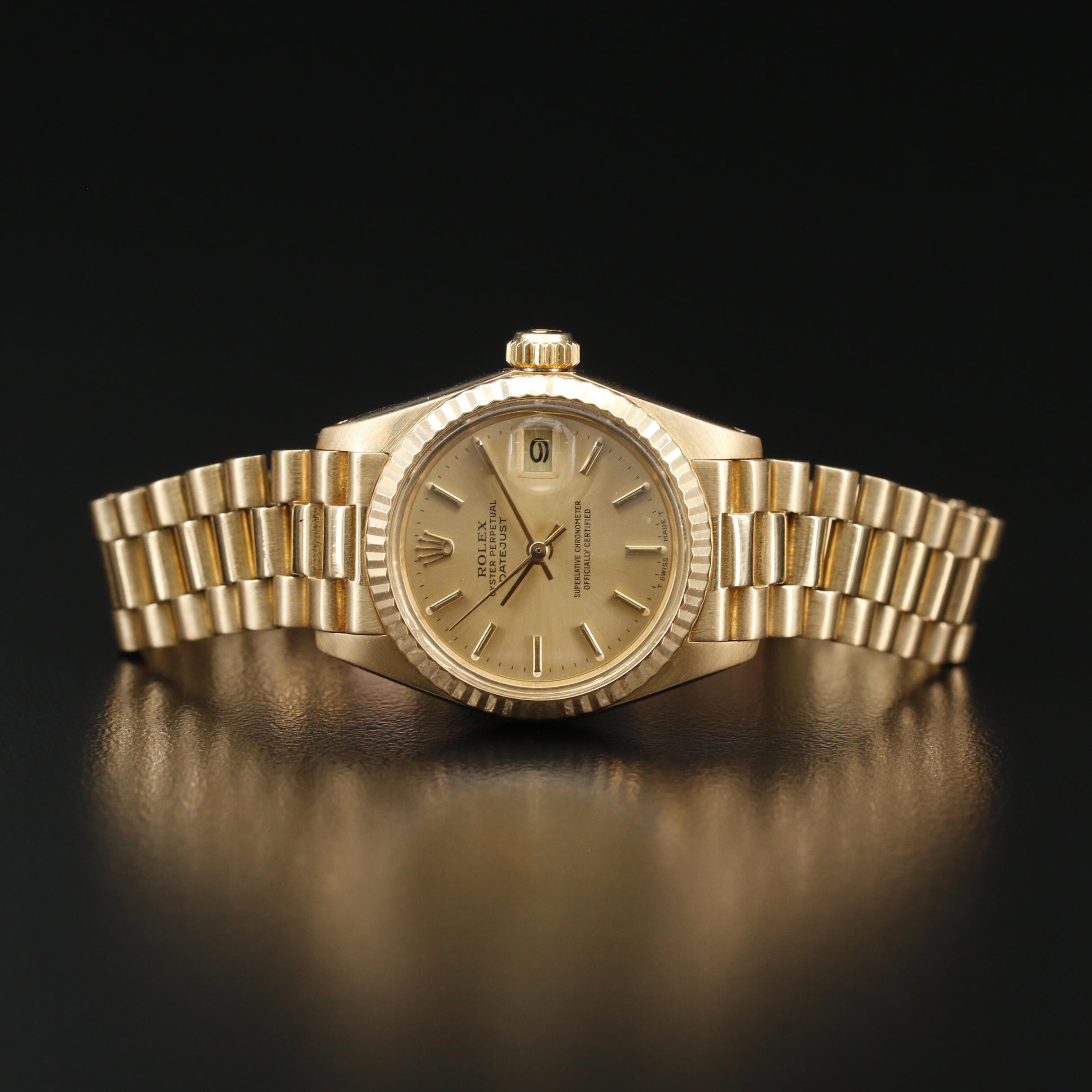 1978 Rolex Datejust 18K Gold Automatic Watch
