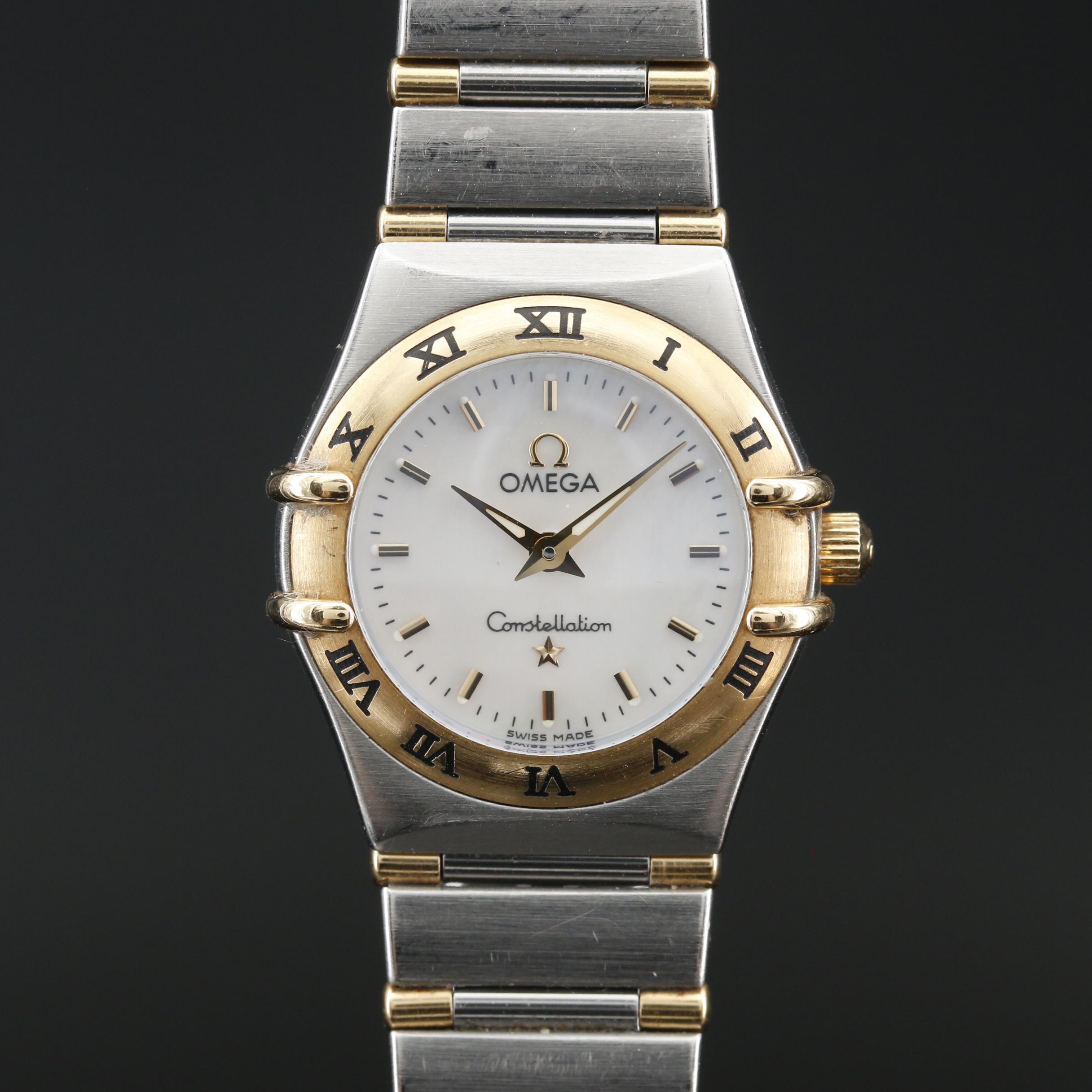 Omega "Constellation" Stainless Steel and 18K Quartz Watch