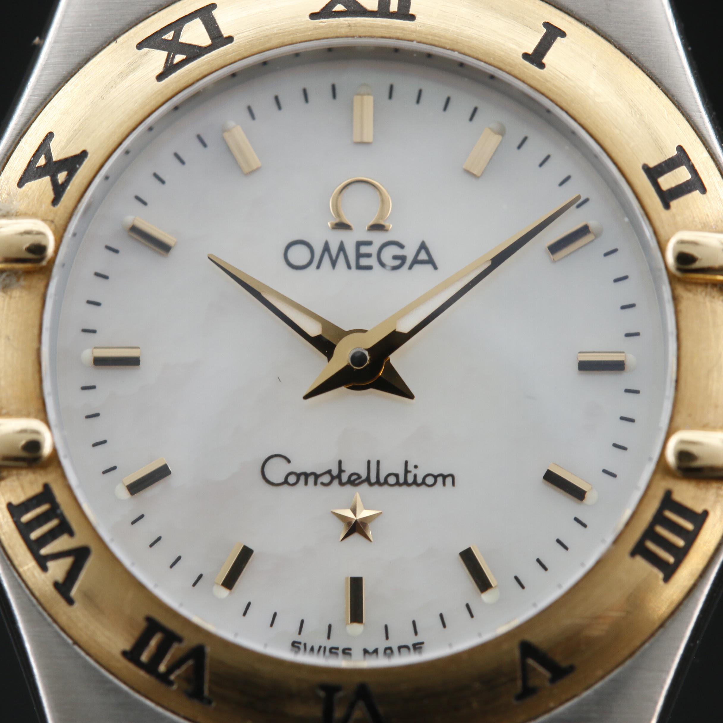 Omega "Constellation" Stainless Steel and 18K Quartz Watch