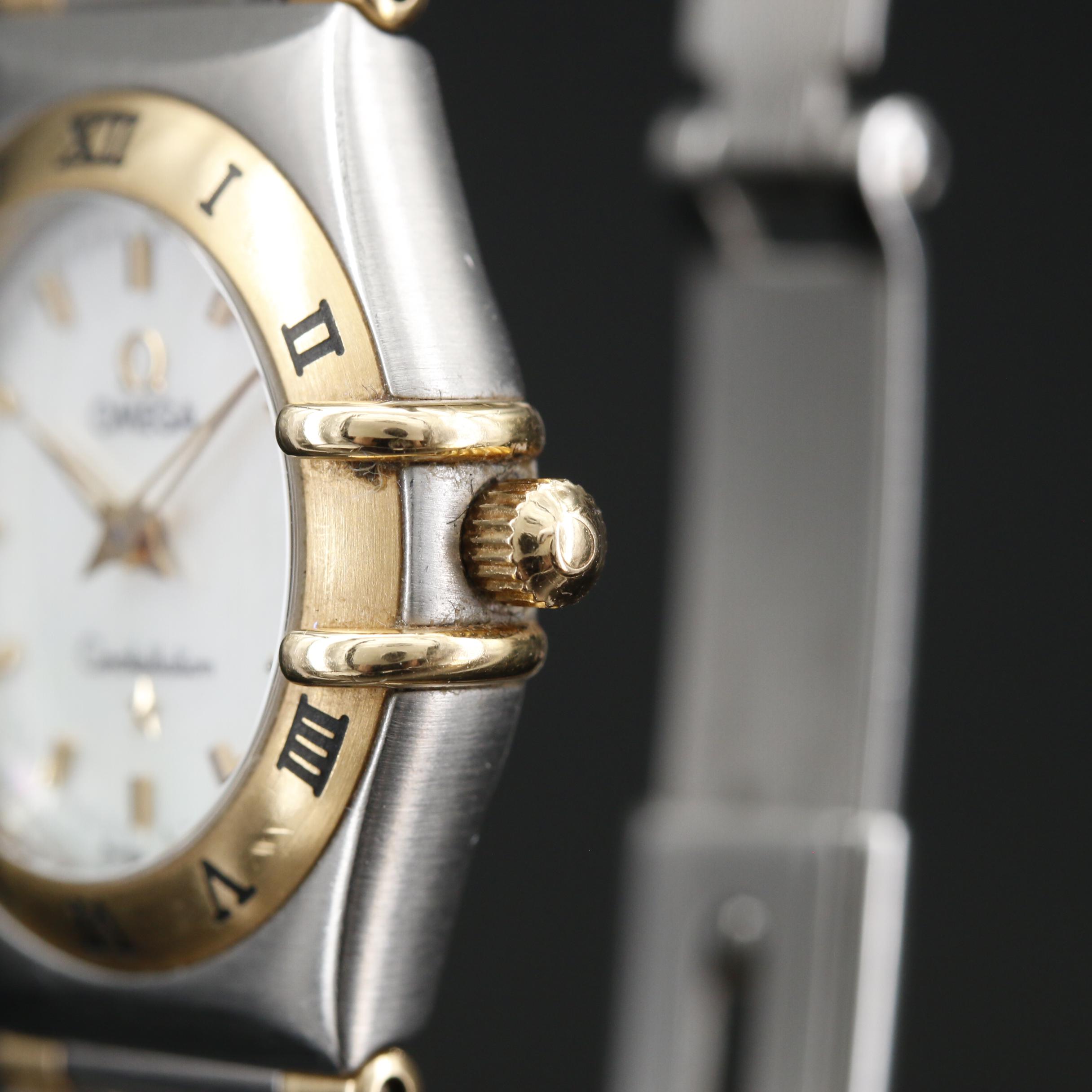 Omega "Constellation" Stainless Steel and 18K Quartz Watch