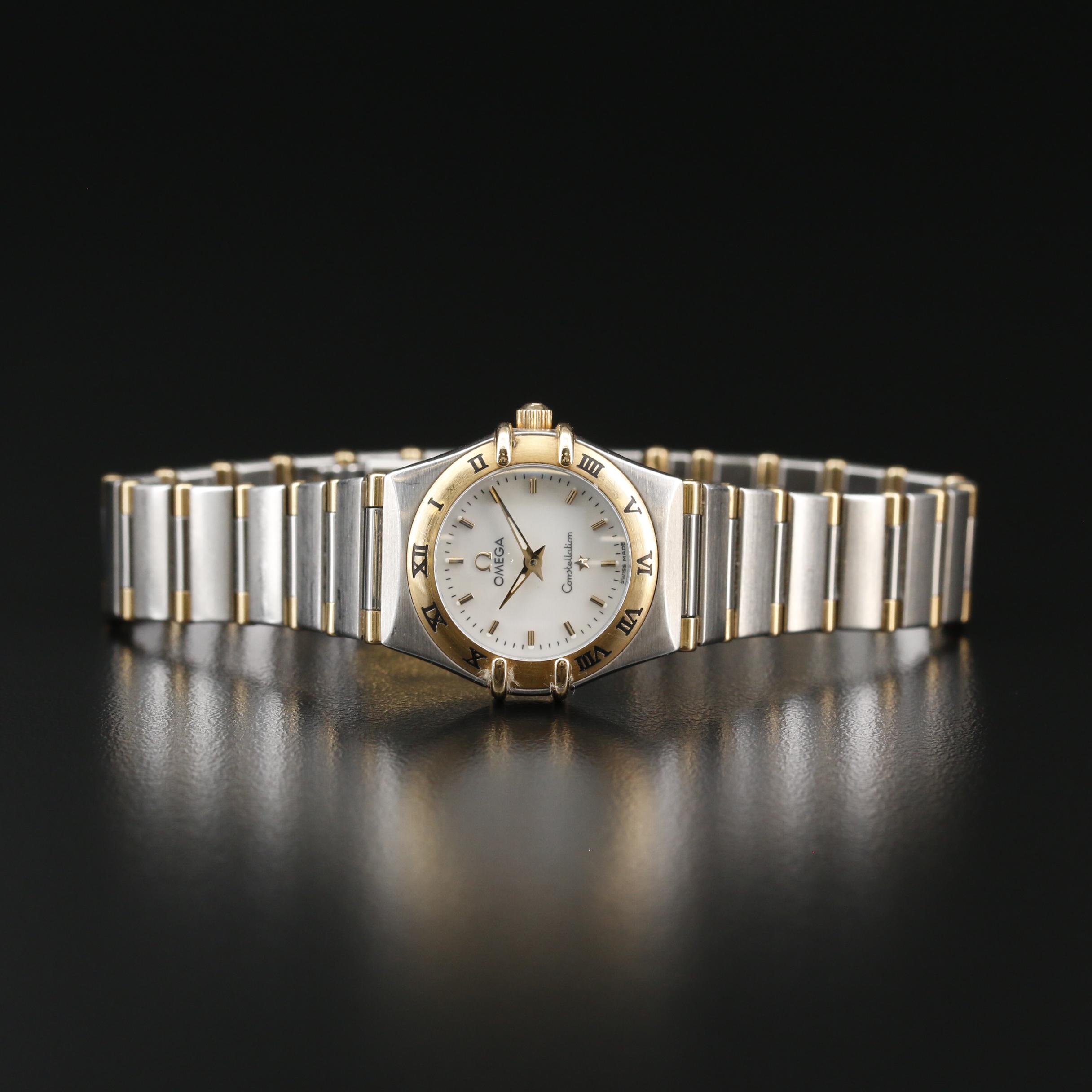 Omega "Constellation" Stainless Steel and 18K Quartz Watch