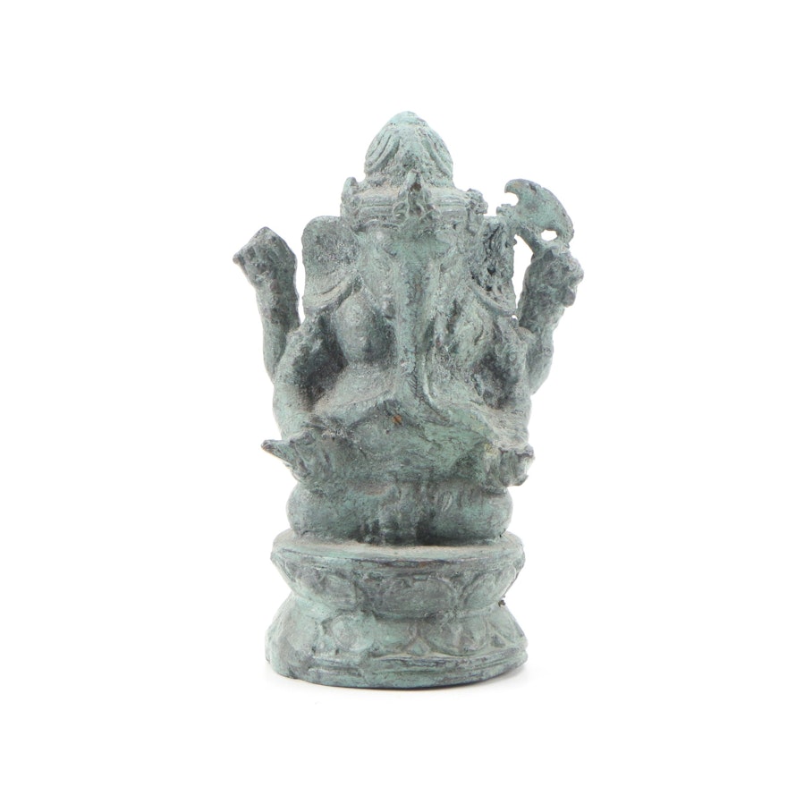 Variegated Metal Ganesh Figurine