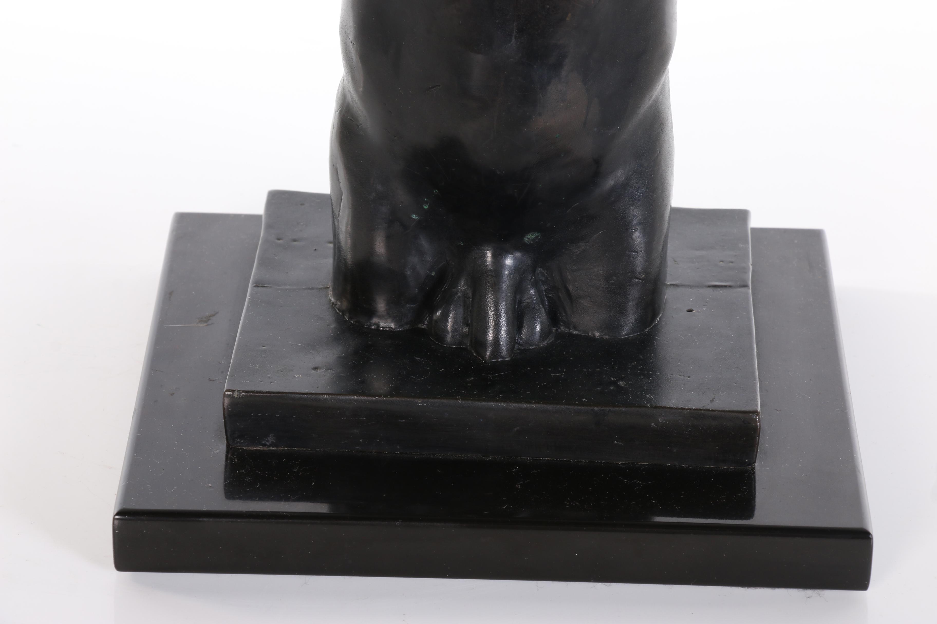 Mike Leckie Cast Bronze Figure Sculpture, 1991
