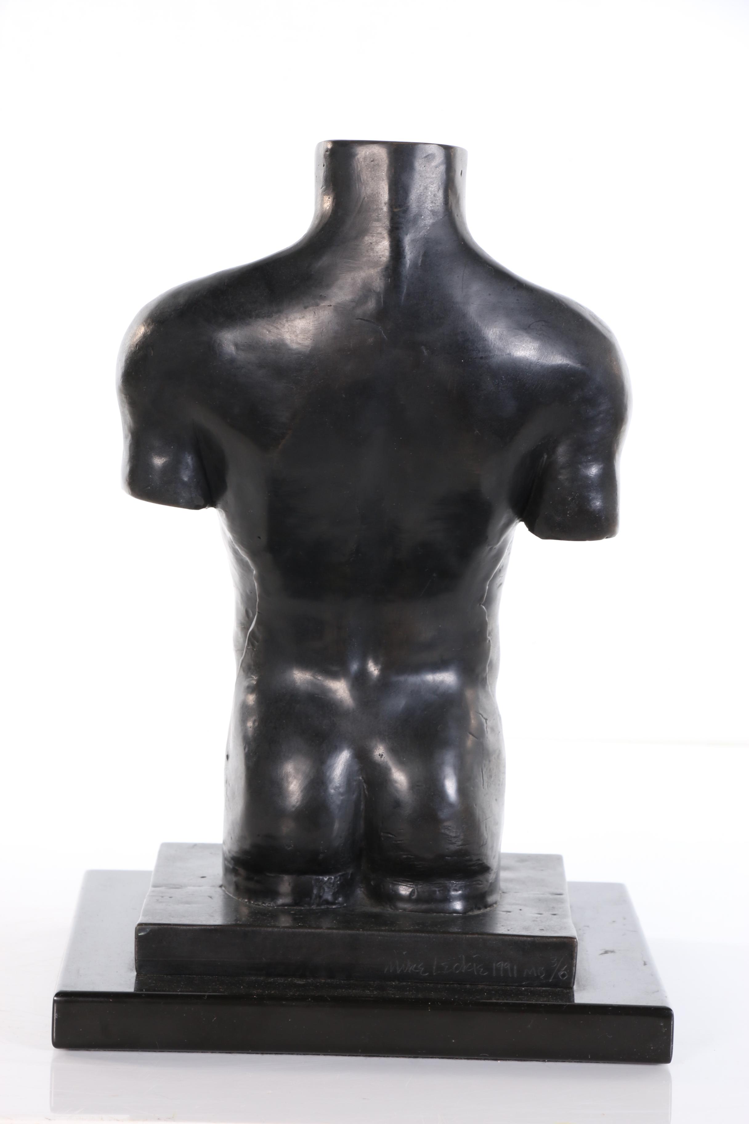 Mike Leckie Cast Bronze Figure Sculpture, 1991