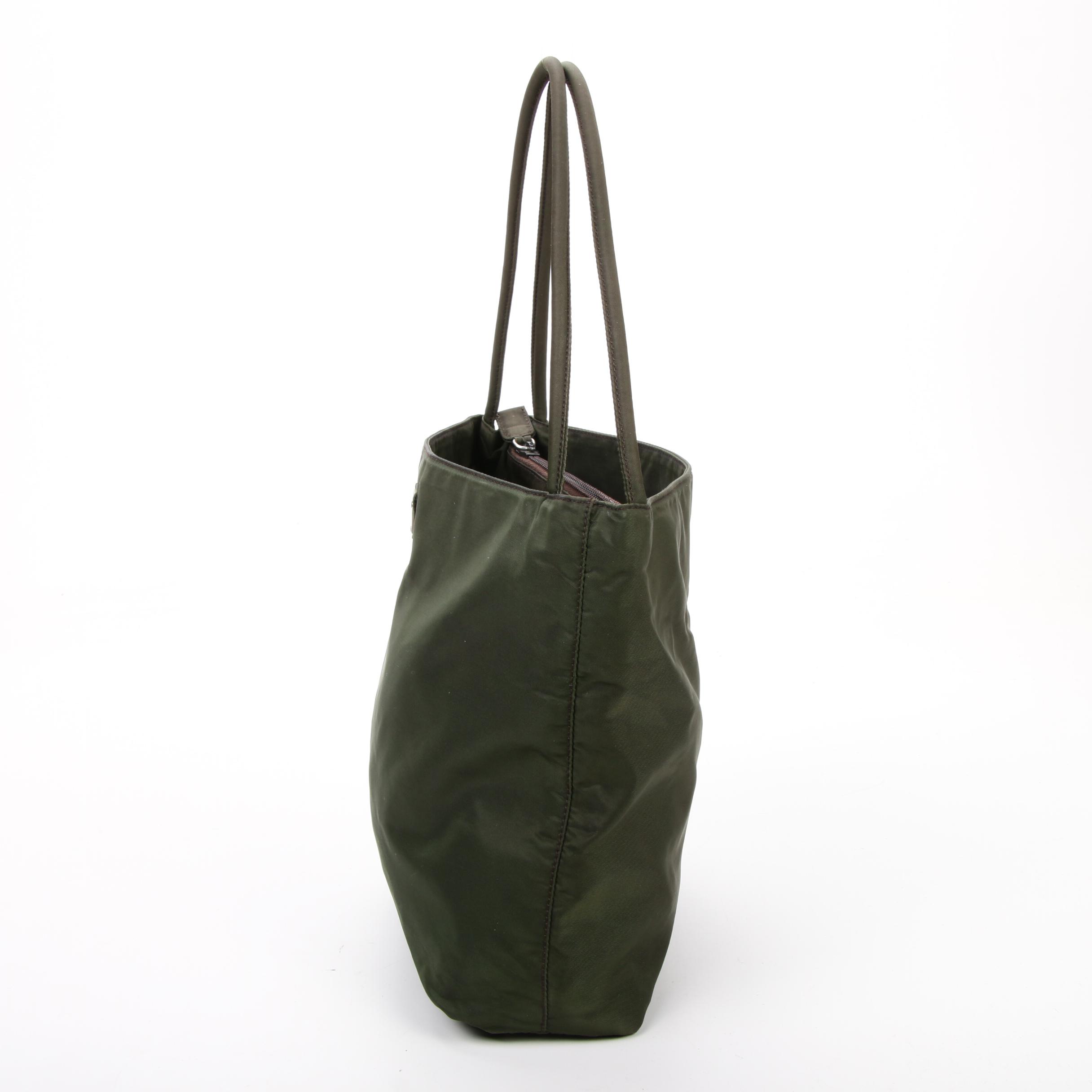 Prada Tote in Green Tessuto Nylon