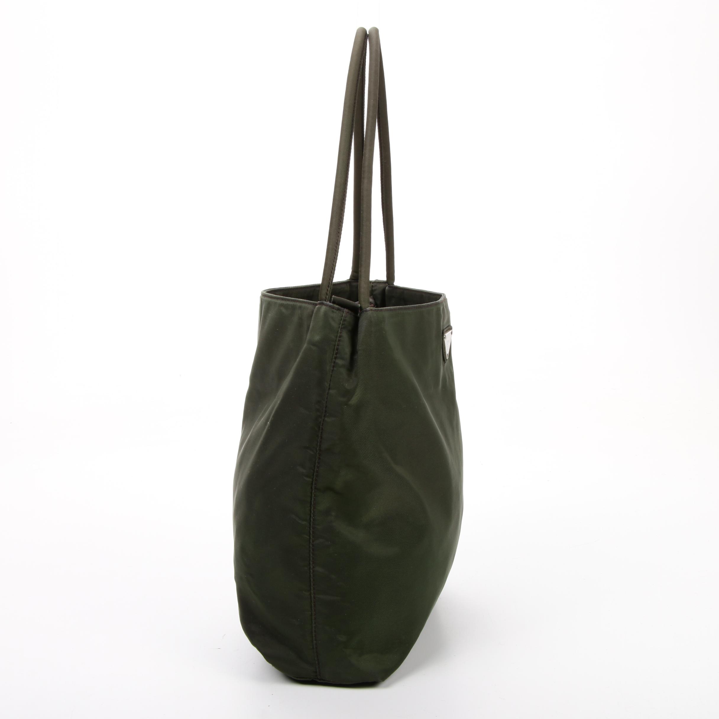 Prada Tote in Green Tessuto Nylon