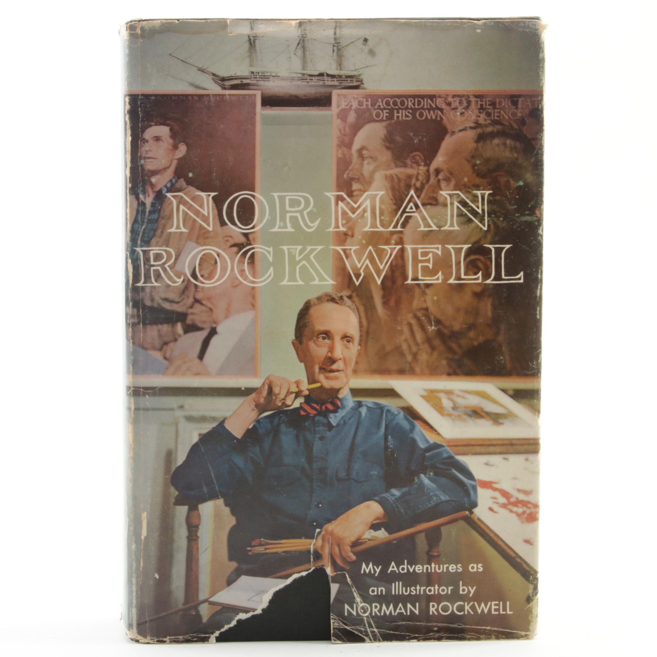 Signed First Edition "My Adventures as an Illustrator" by Norman Rockwell, 1960