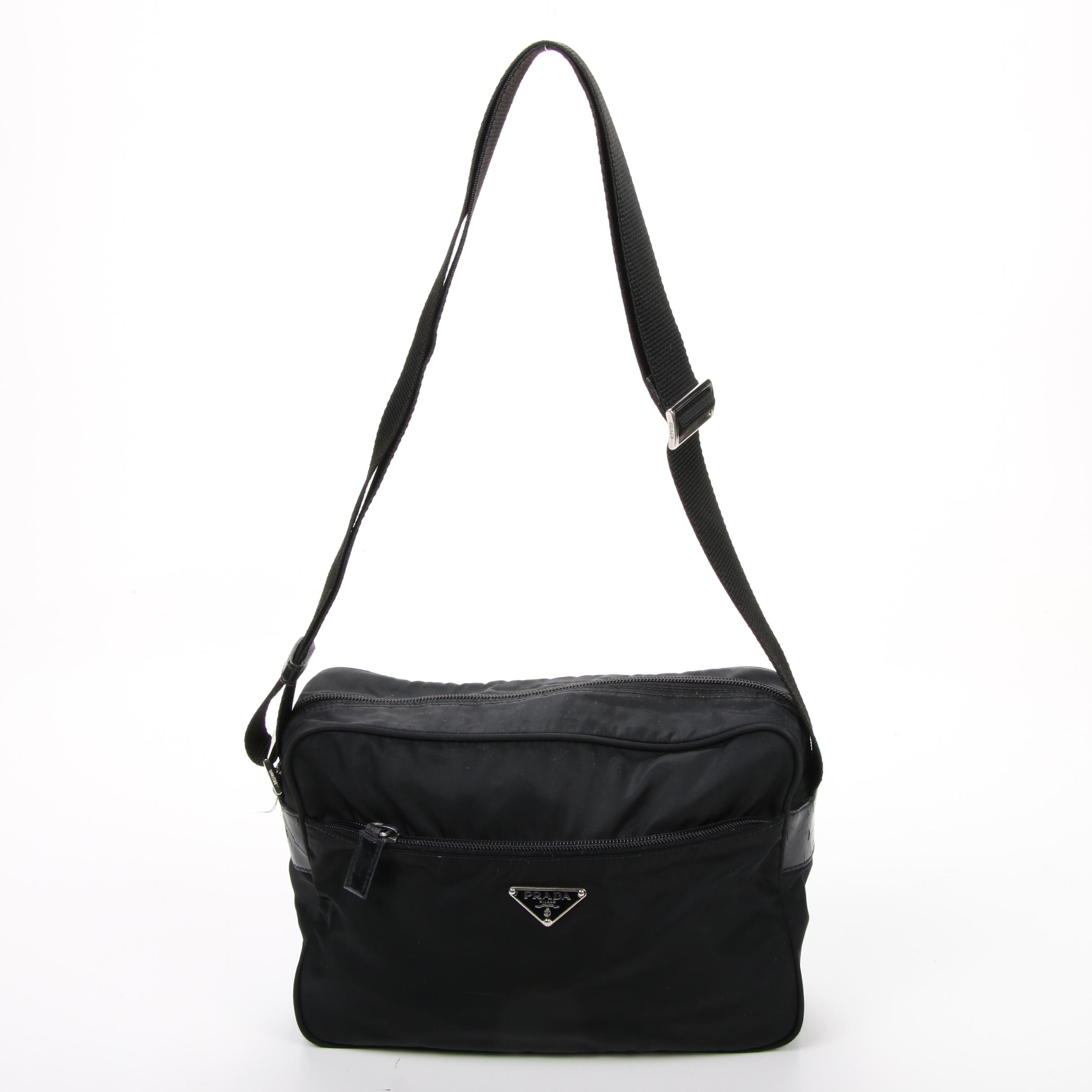 Prada Crossbody Bag in Black Tessuto Nylon
