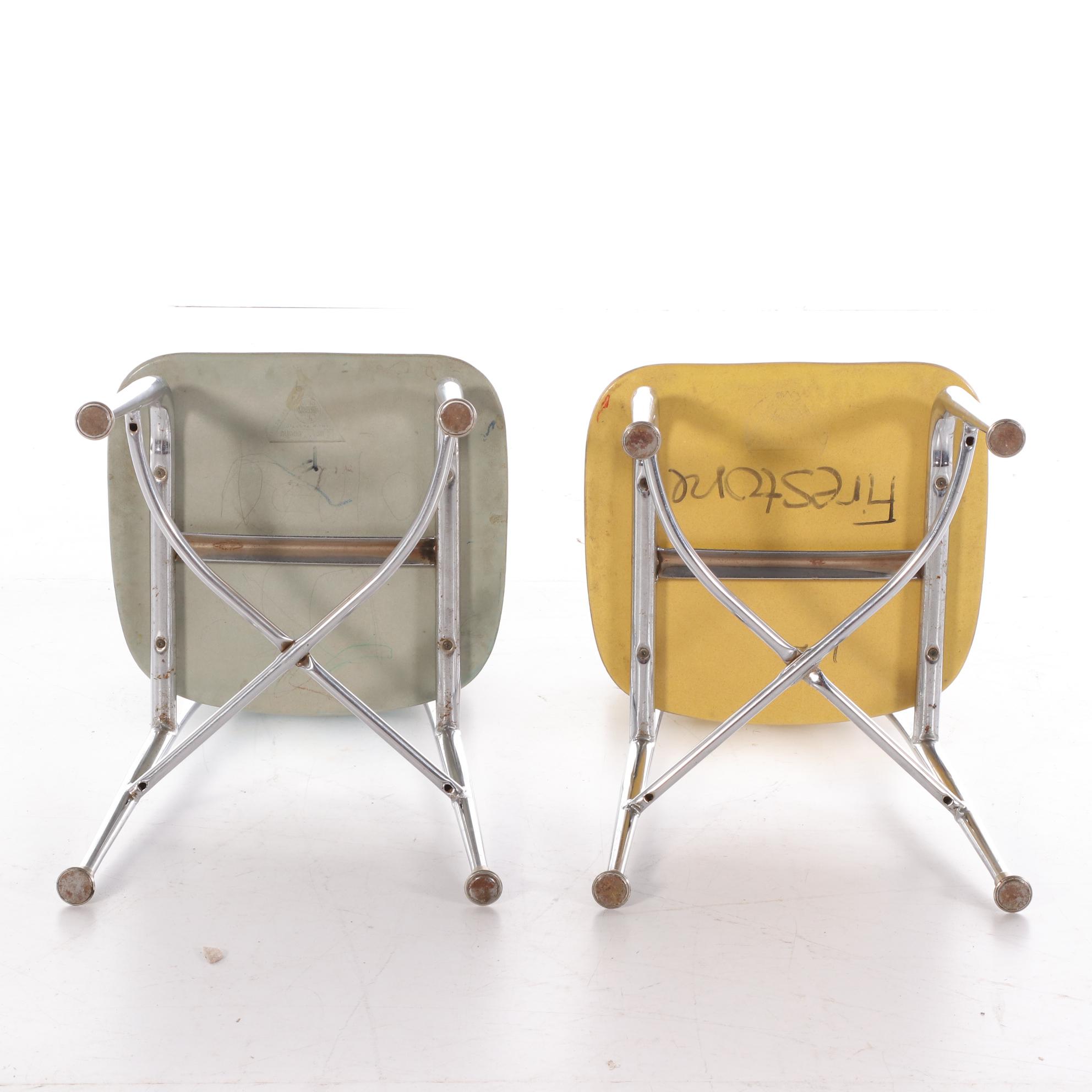 Heywood Wakefield Mid Century Modern HeyWoodite Children's Plastic Chairs