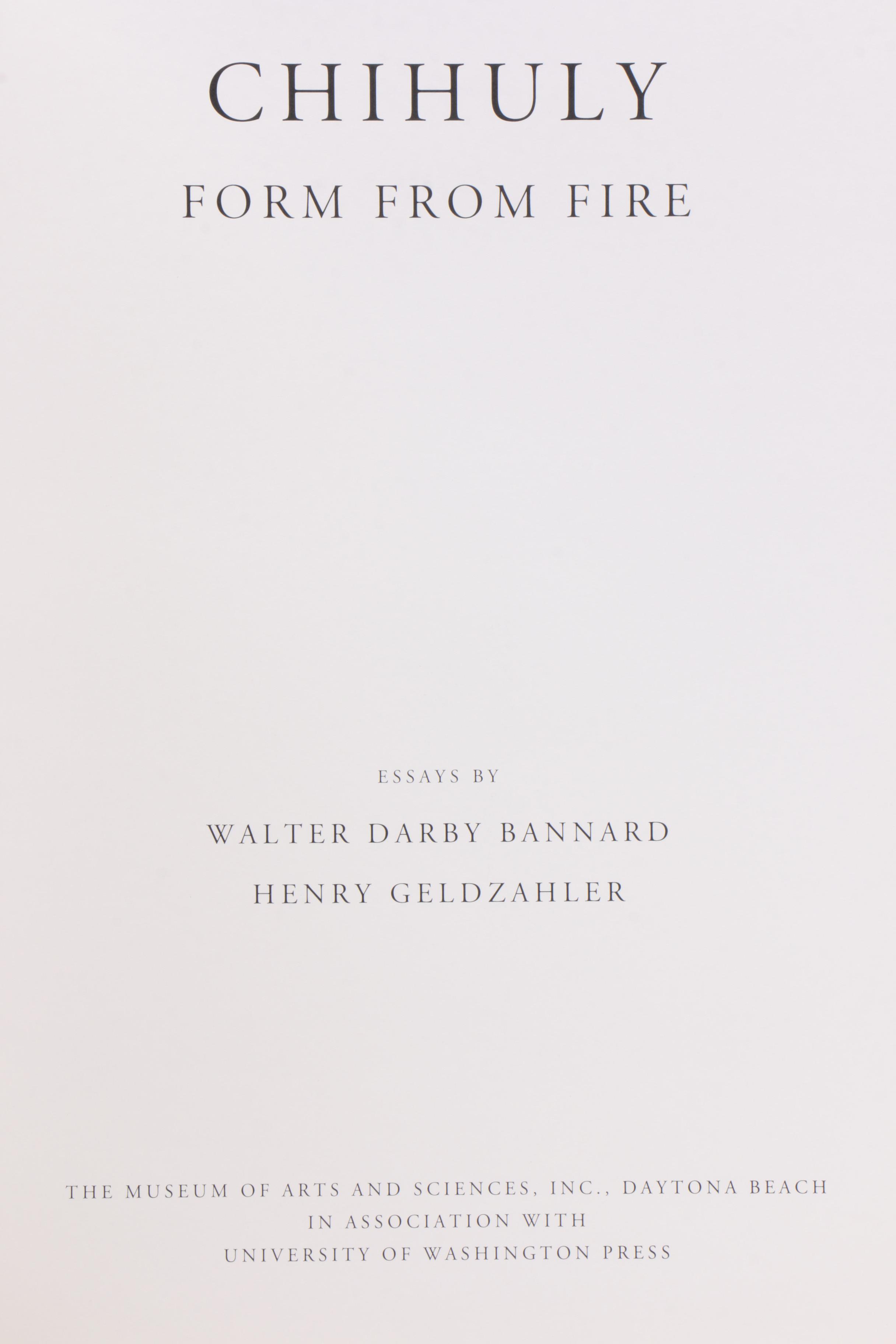 1993 Double Signed "Chihuly Form From Fire" by Dale Chihuly, First Edition  COA