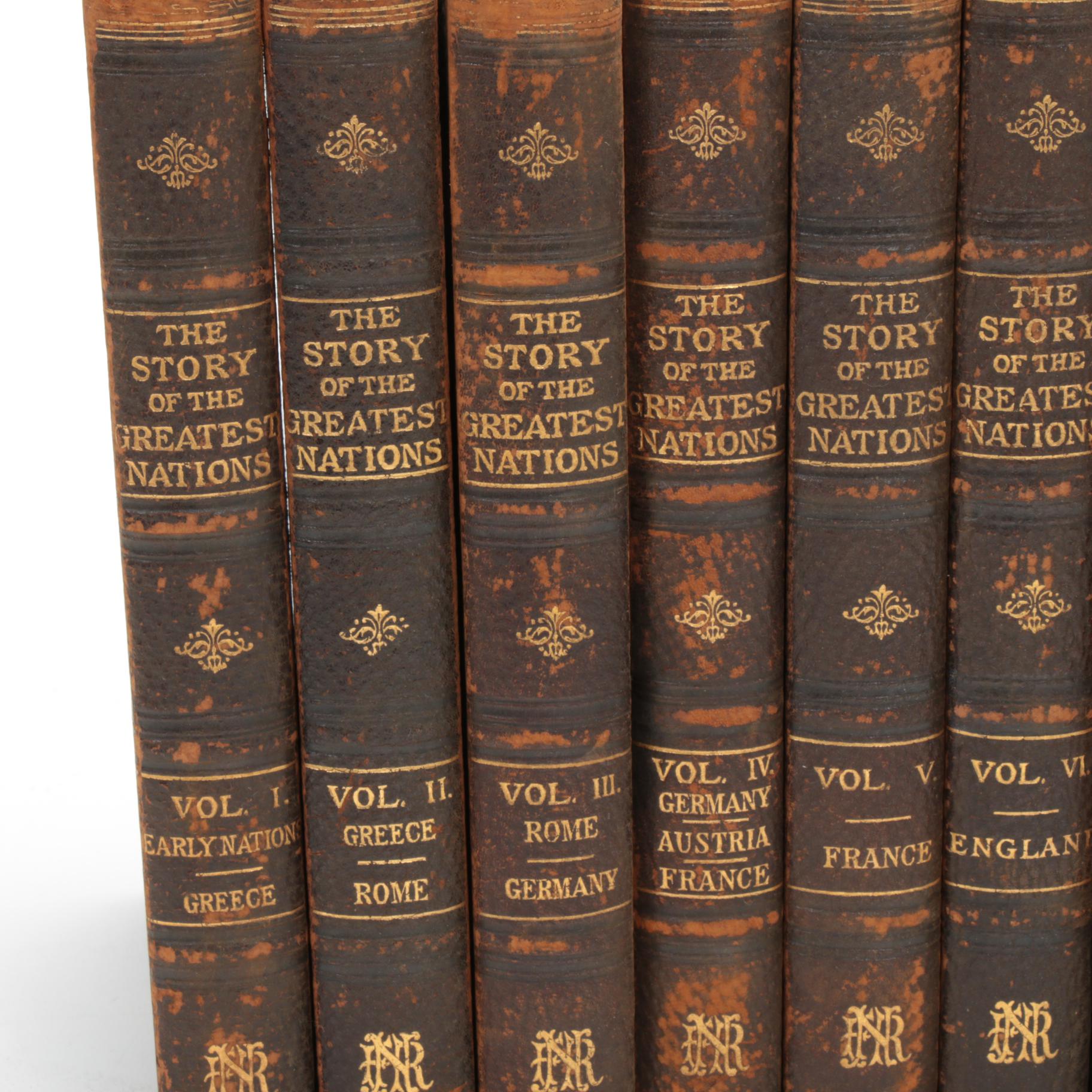 1906 Edition "The Story of the Greatest Nations" By Edward Ellis Ten Volume Set