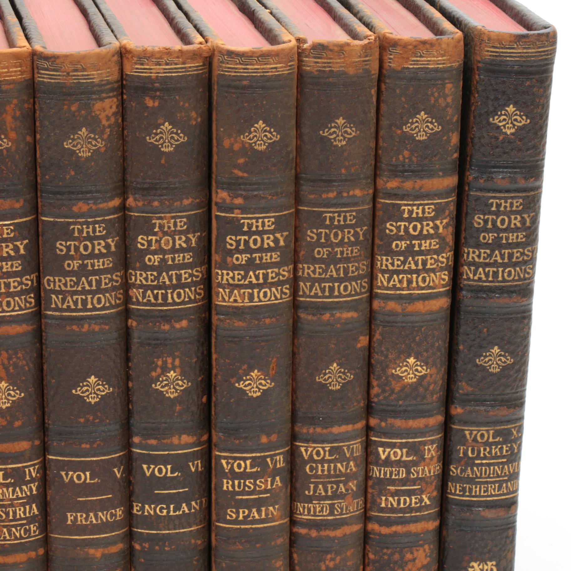 1906 Edition "The Story of the Greatest Nations" By Edward Ellis Ten Volume Set