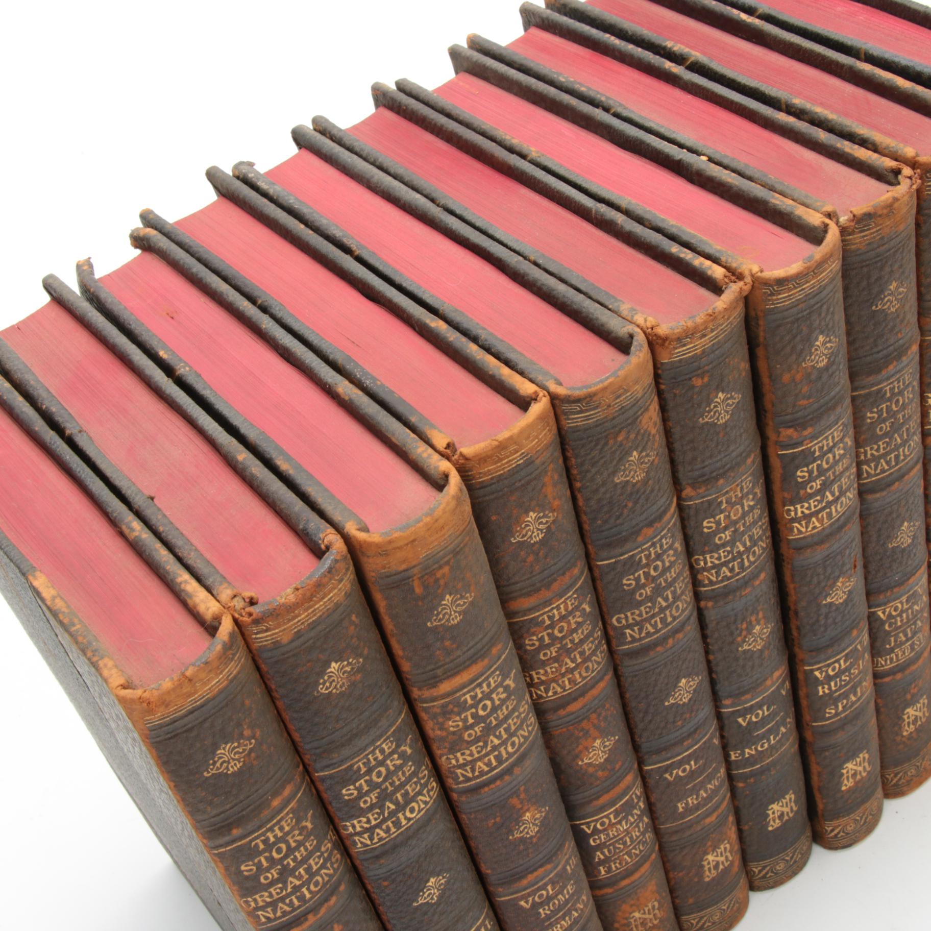 1906 Edition "The Story of the Greatest Nations" By Edward Ellis Ten Volume Set