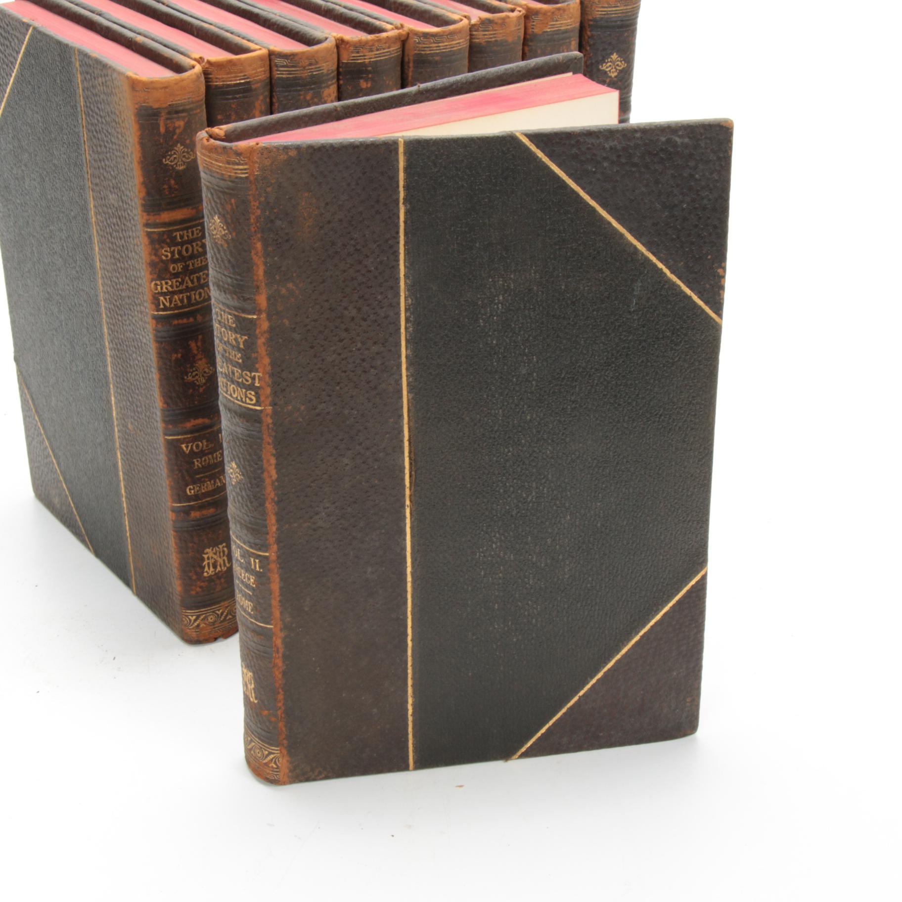 1906 Edition "The Story of the Greatest Nations" By Edward Ellis Ten Volume Set