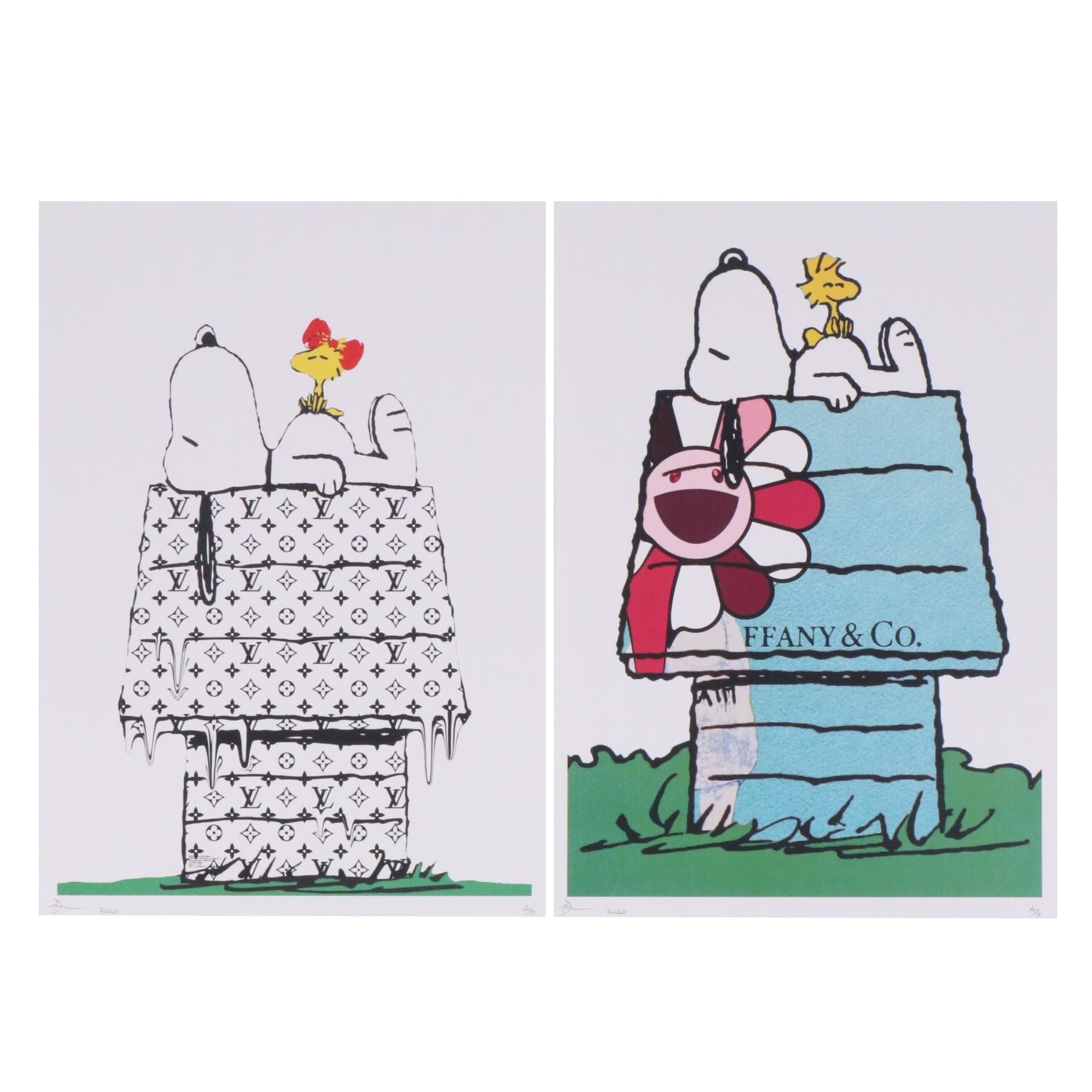 Death NYC Snoopy Resting on House Graphic Prints, 2020