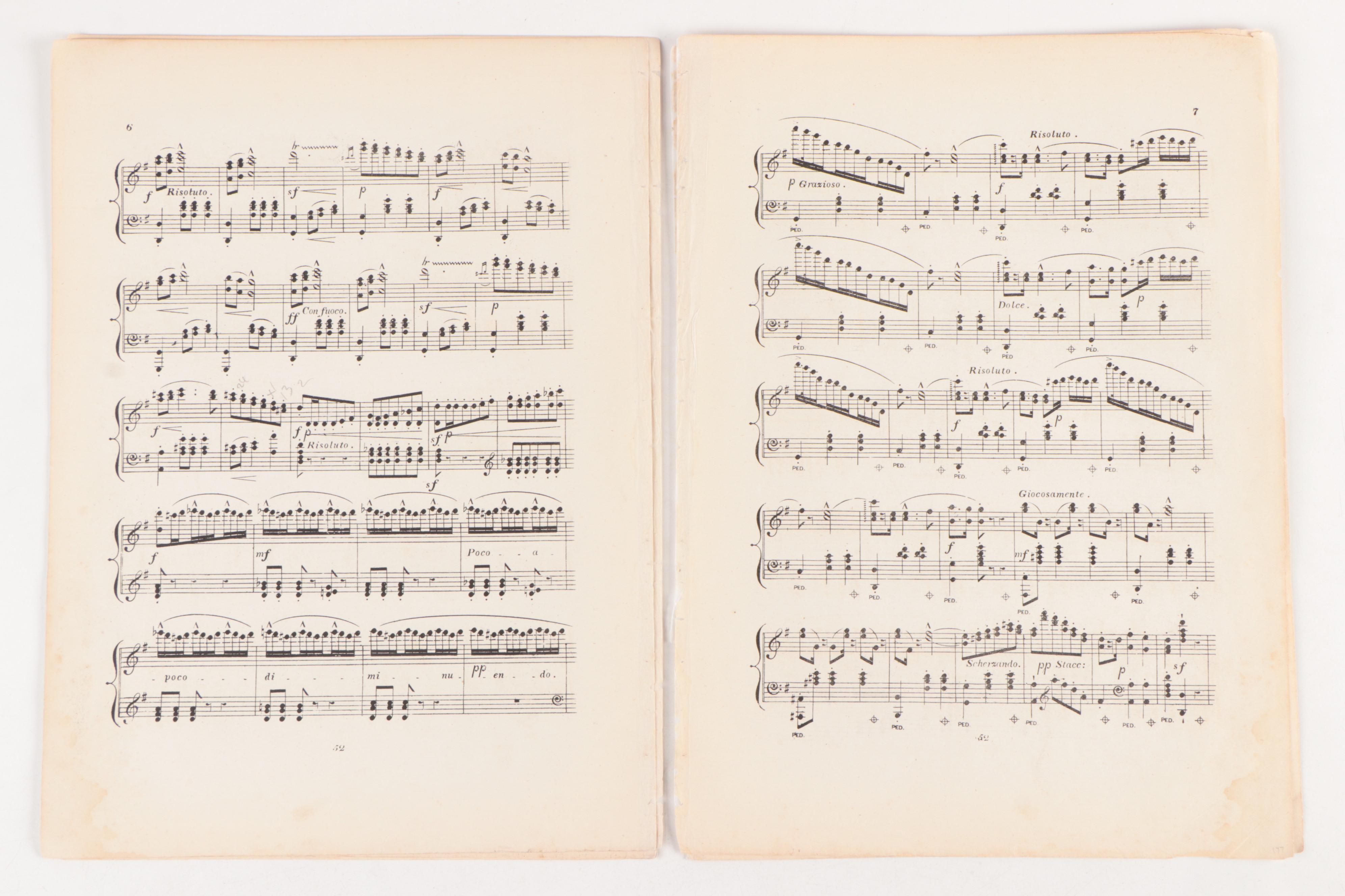 Alexander Graham Bell Signed Sheet Music Piano Score, "Danse Espagnole"