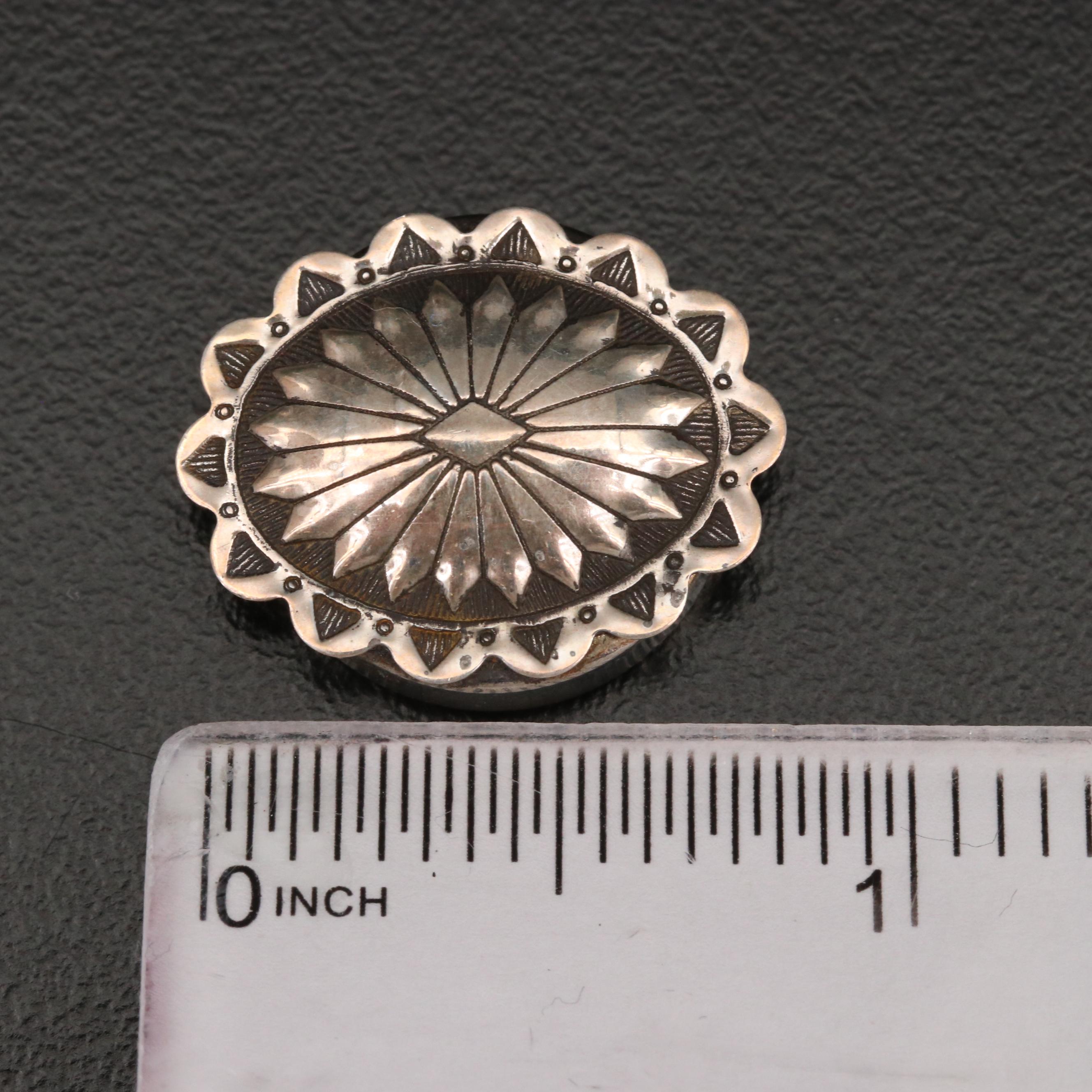 Western Sterling Silver Button Covers