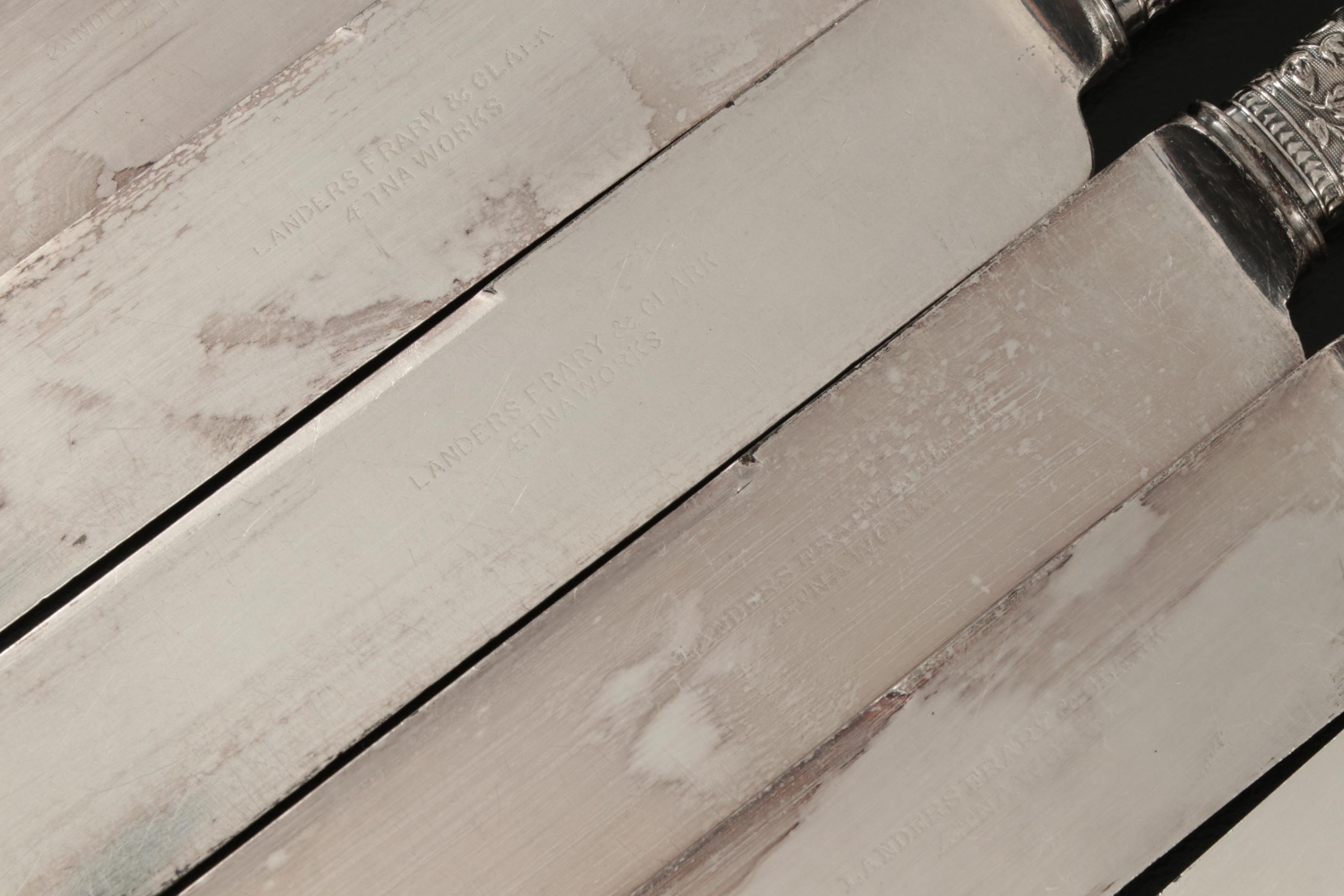 Mother-of-Pearl Handle Flatware with Sterling Silver Bolsters, Late Victorian