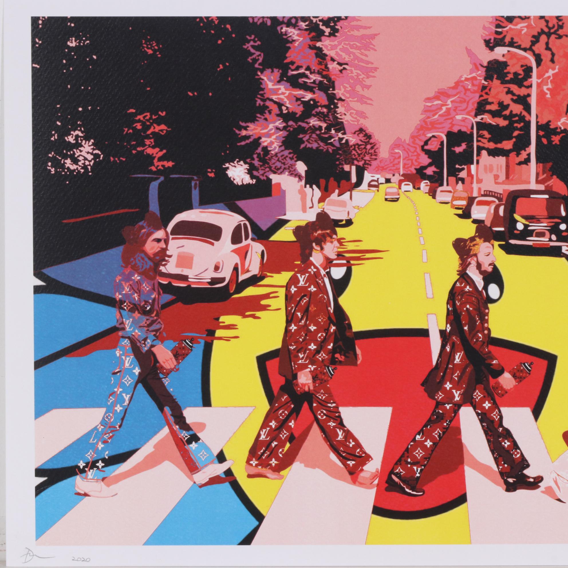 Death NYC Graphic Print Beatles in Louis Vuitton on Abbey Road, 2020