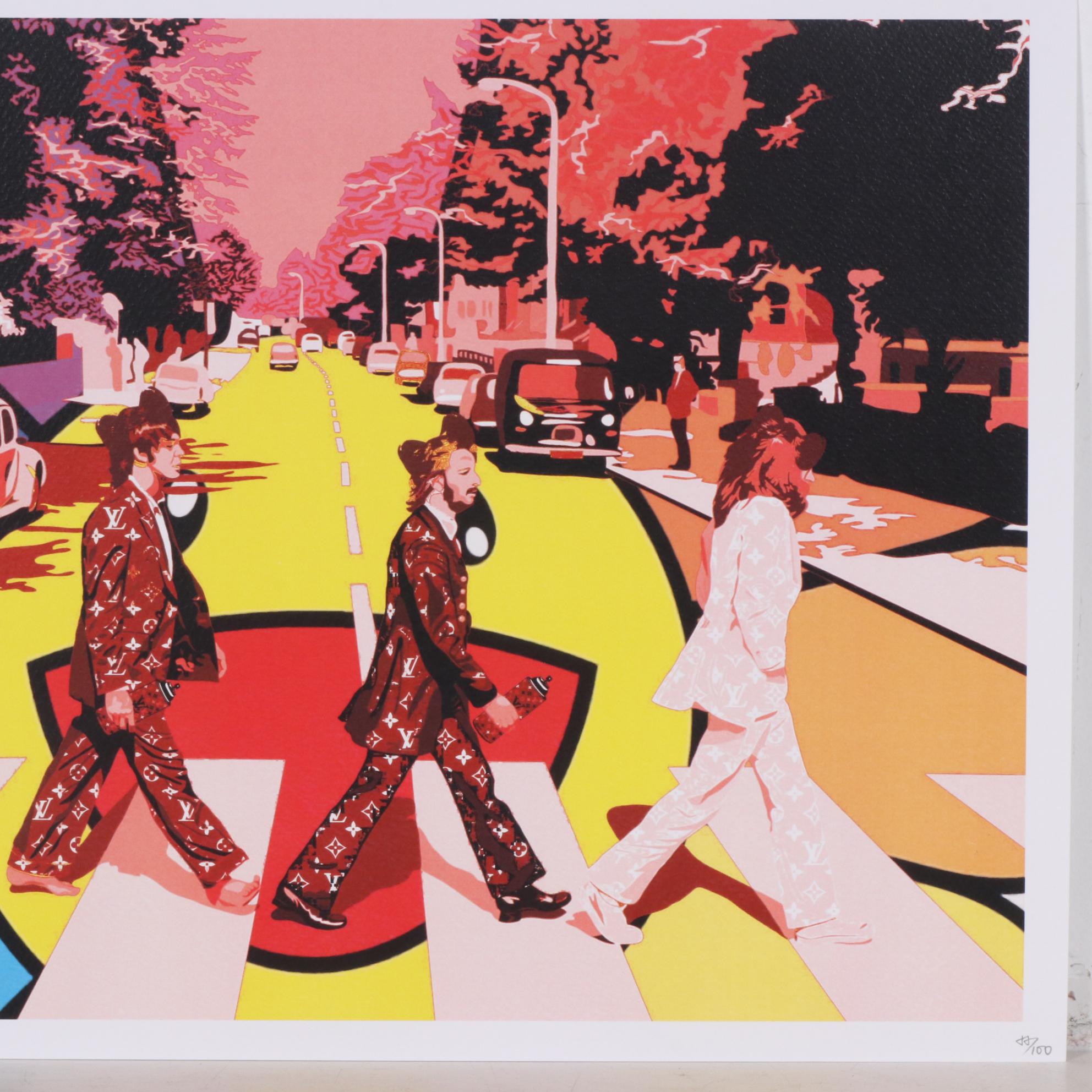 Death NYC Graphic Print Beatles in Louis Vuitton on Abbey Road, 2020