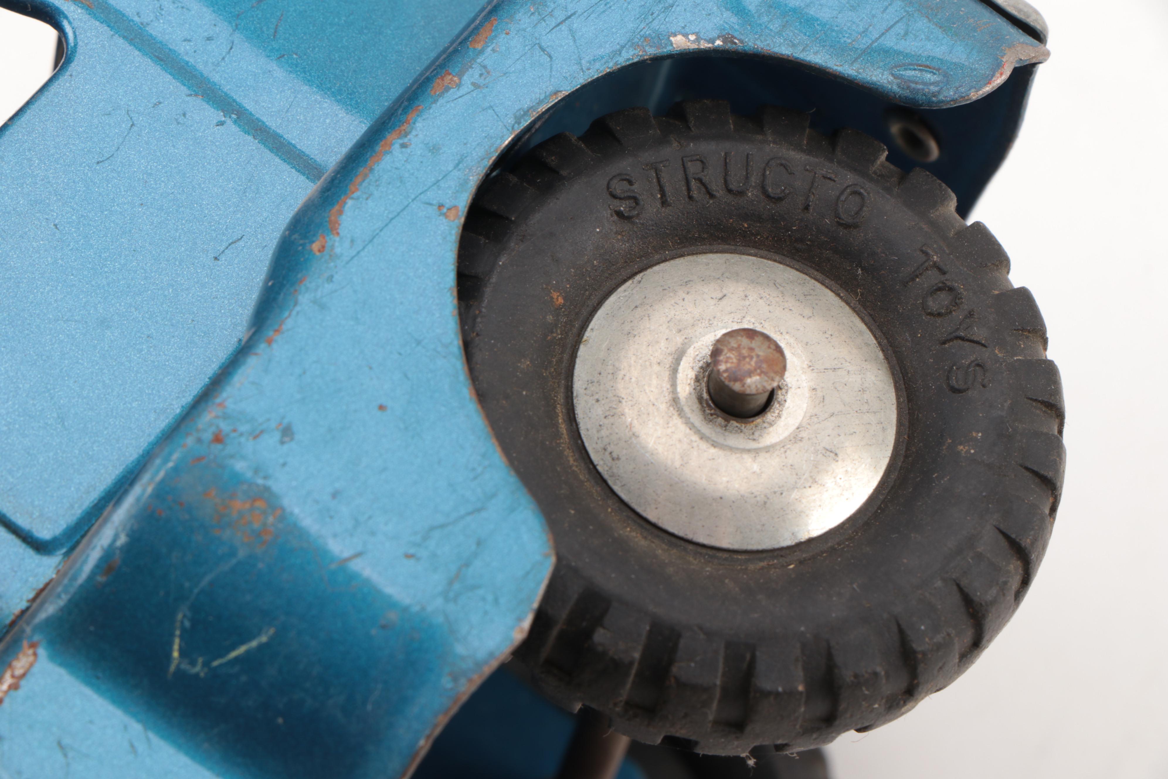 Marx Power Crader and Structo Pressed Steel Package Delivery Truck, Mid-20th C.