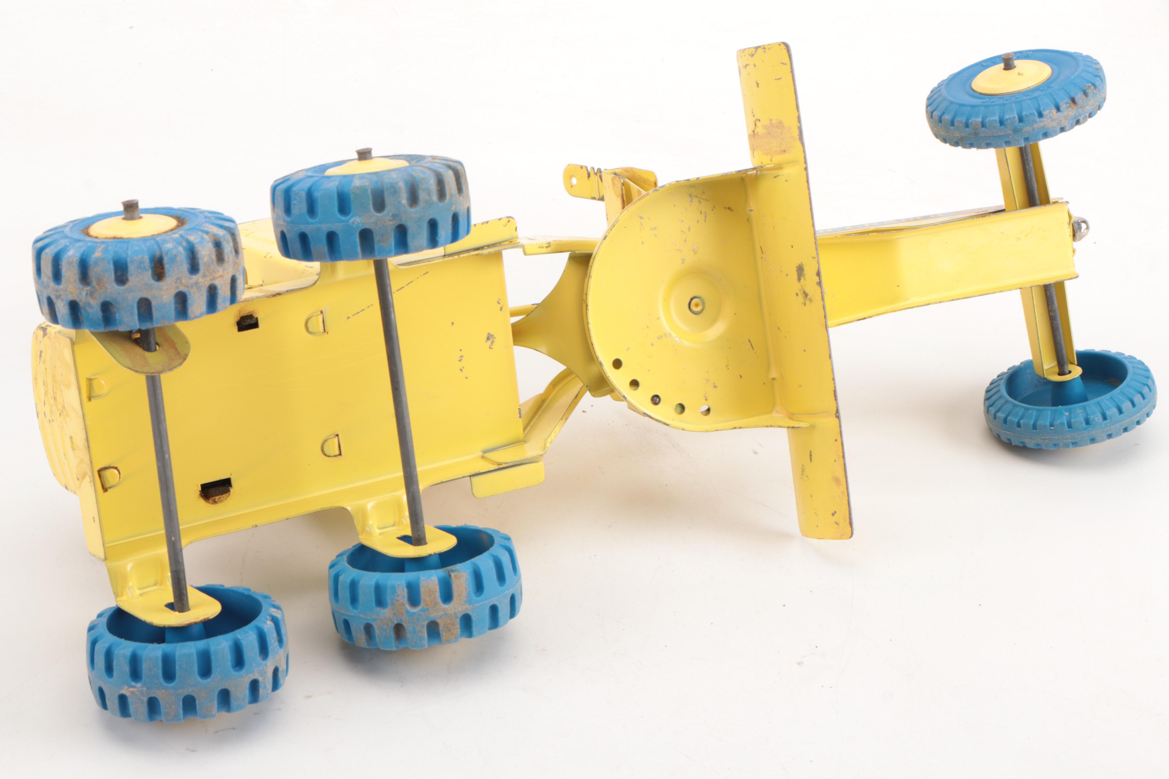 Marx Power Crader and Structo Pressed Steel Package Delivery Truck, Mid-20th C.