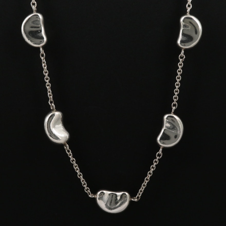 Elsa Peretti for Tiffany & Co. "Five Bean" Sterling Silver Necklace