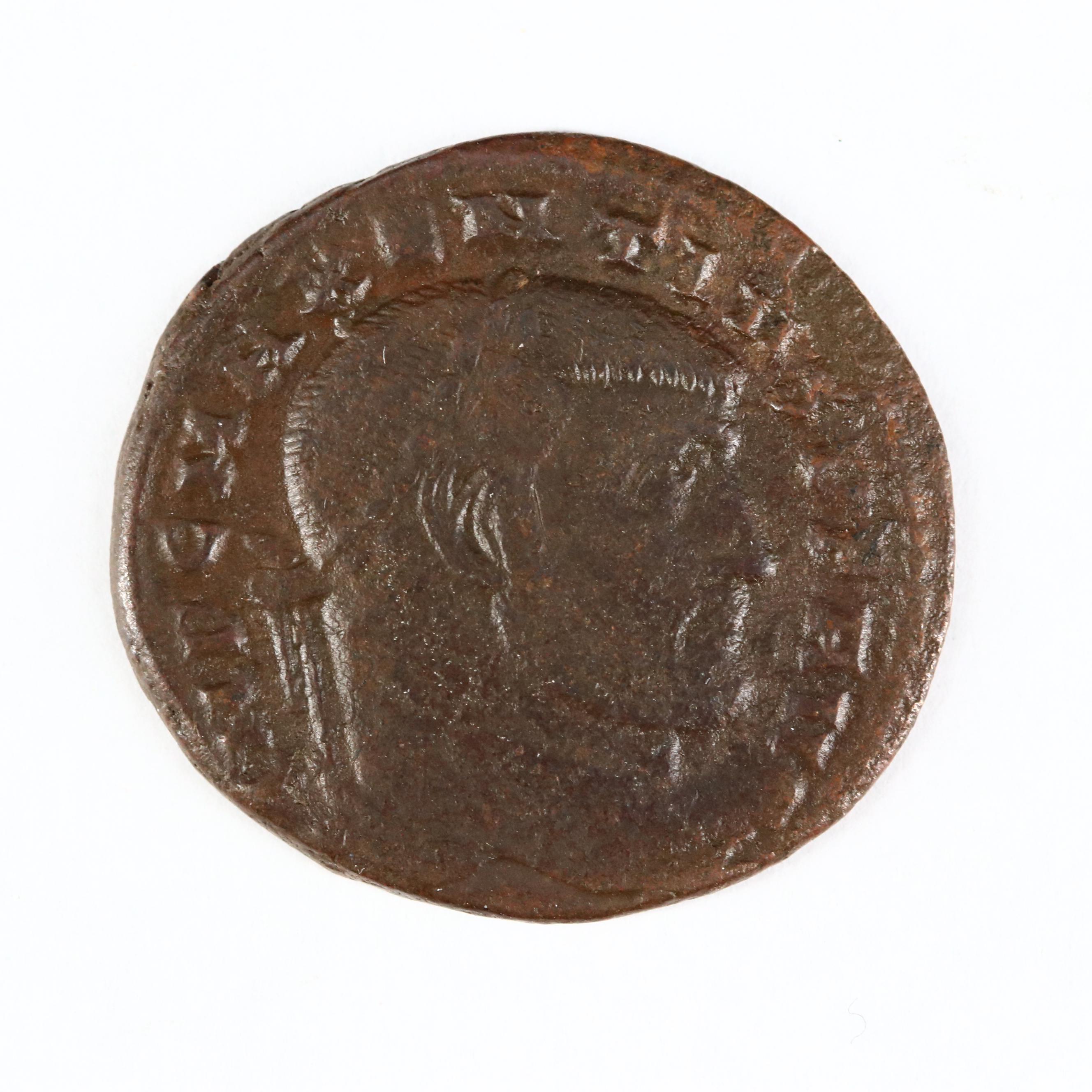 Ancient Roman Imperial AE Follis Coin of Maxentius, ca. 307 A.D.