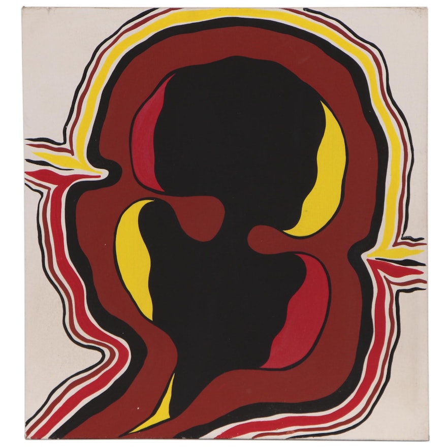 Achillo "Achi" Sullo Abstract Oil Painting, Circa 1968