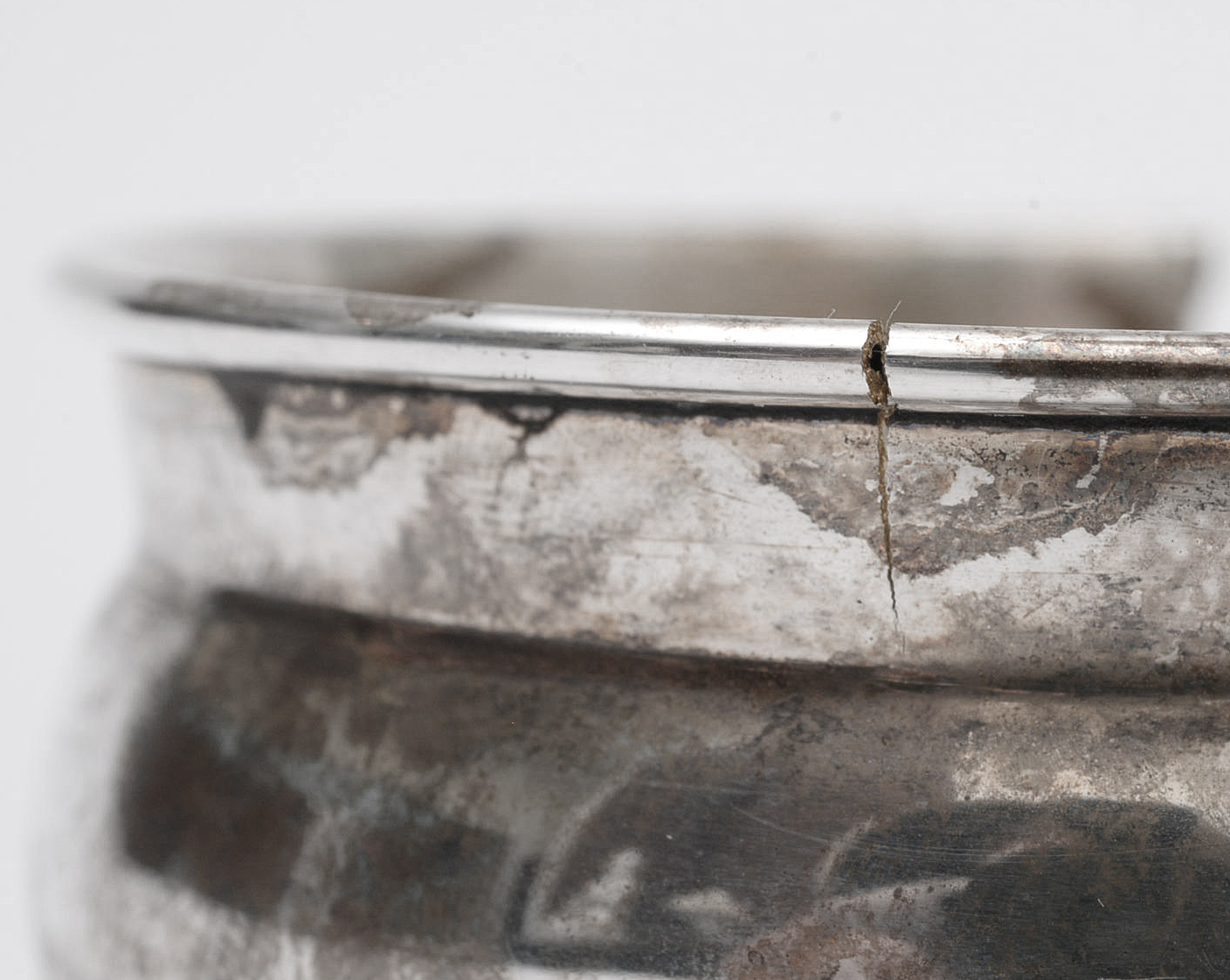 Silver Plate Tea Strainer with Resin Handle, Early to Mid 20th Century